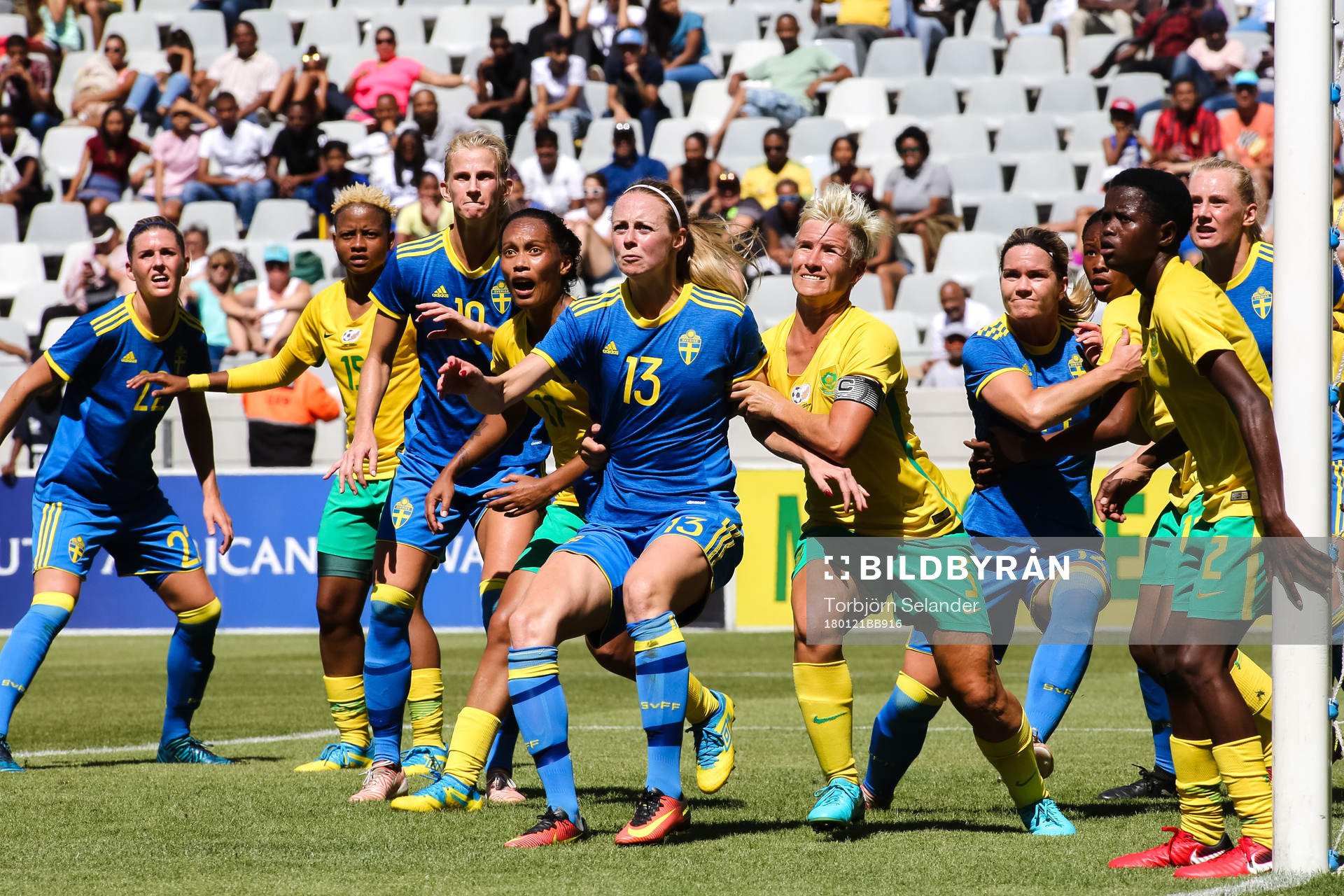 Sveriges Amanda Ilestedt under träningslandskamp i fotboll mellan Sverige och Sydafrika den den 21 januari 2018 i Kapstaden.