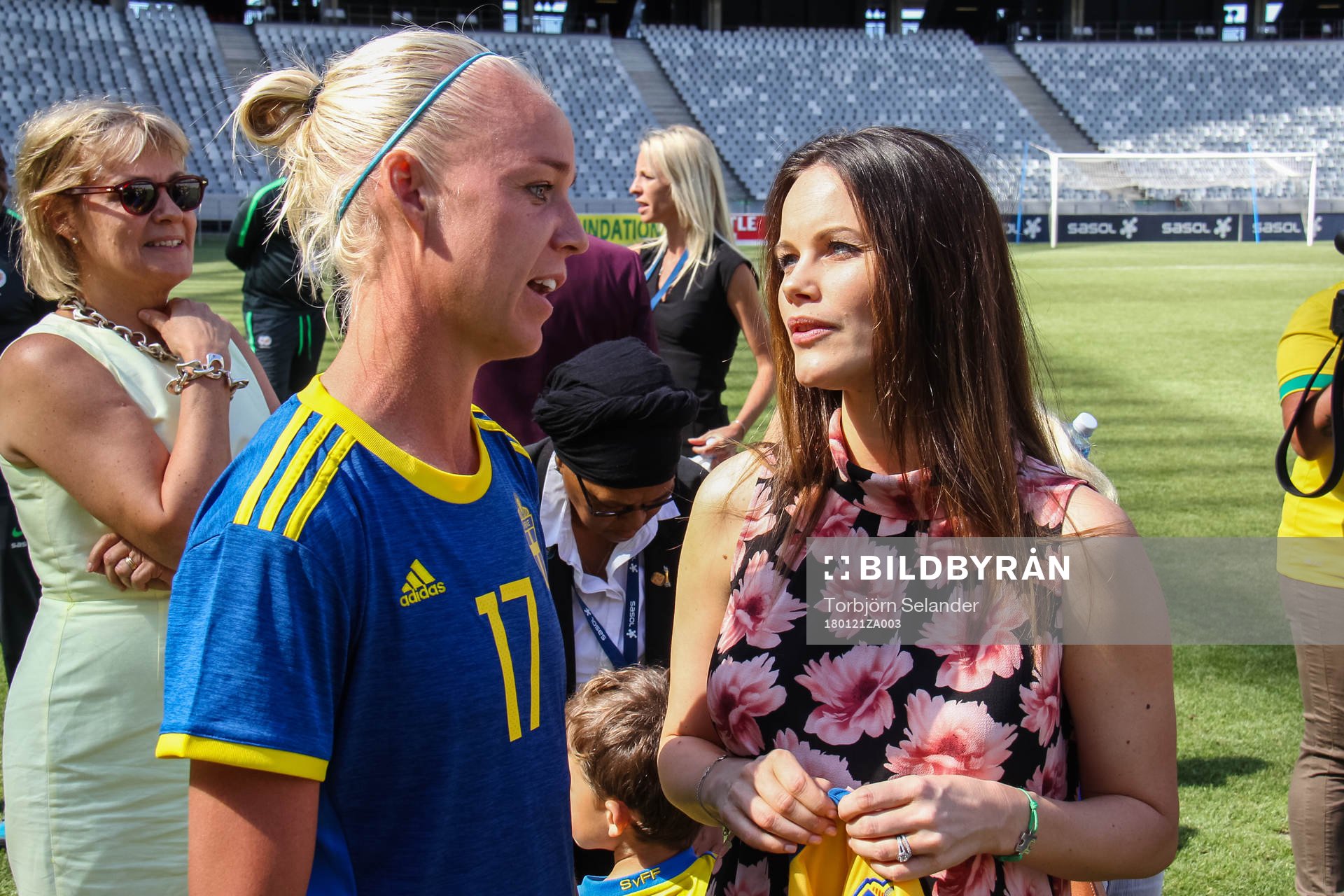 Prinsessan Sofia och Sveriges Caroline Seger