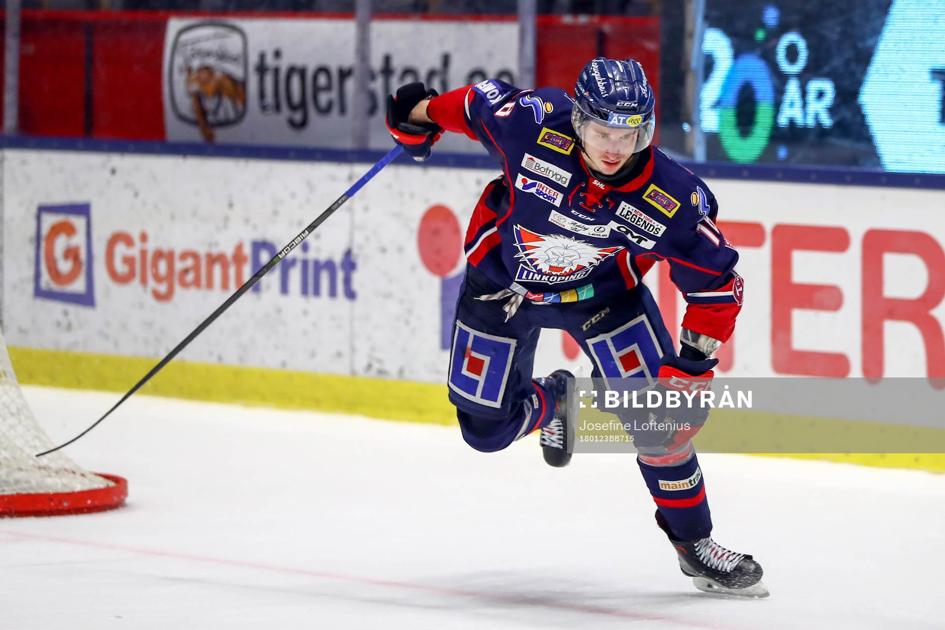 Linköpings Jacob Lilja jublar