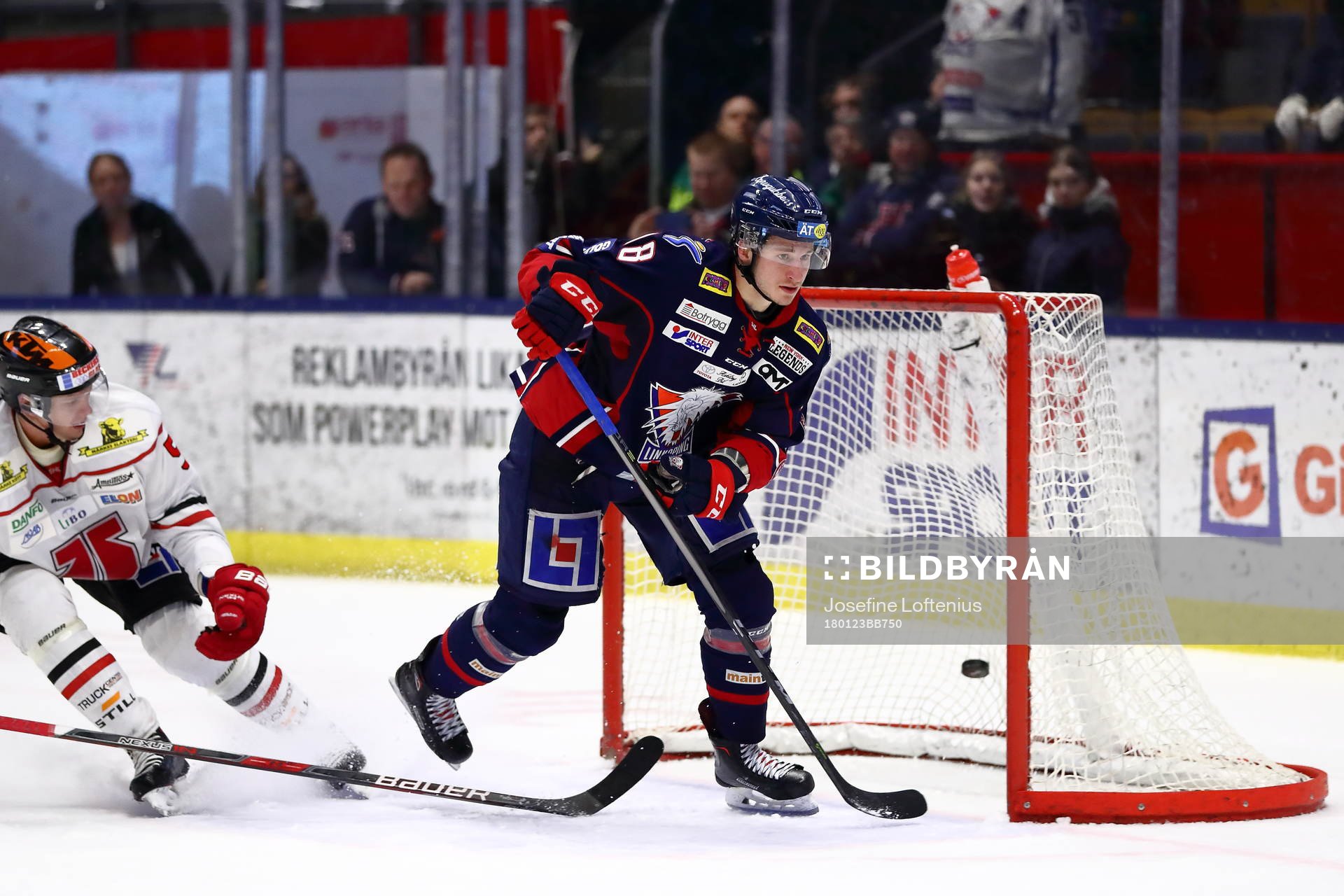 Linköpings Jakob Lilja gör mål 3-0 i öppen målbur