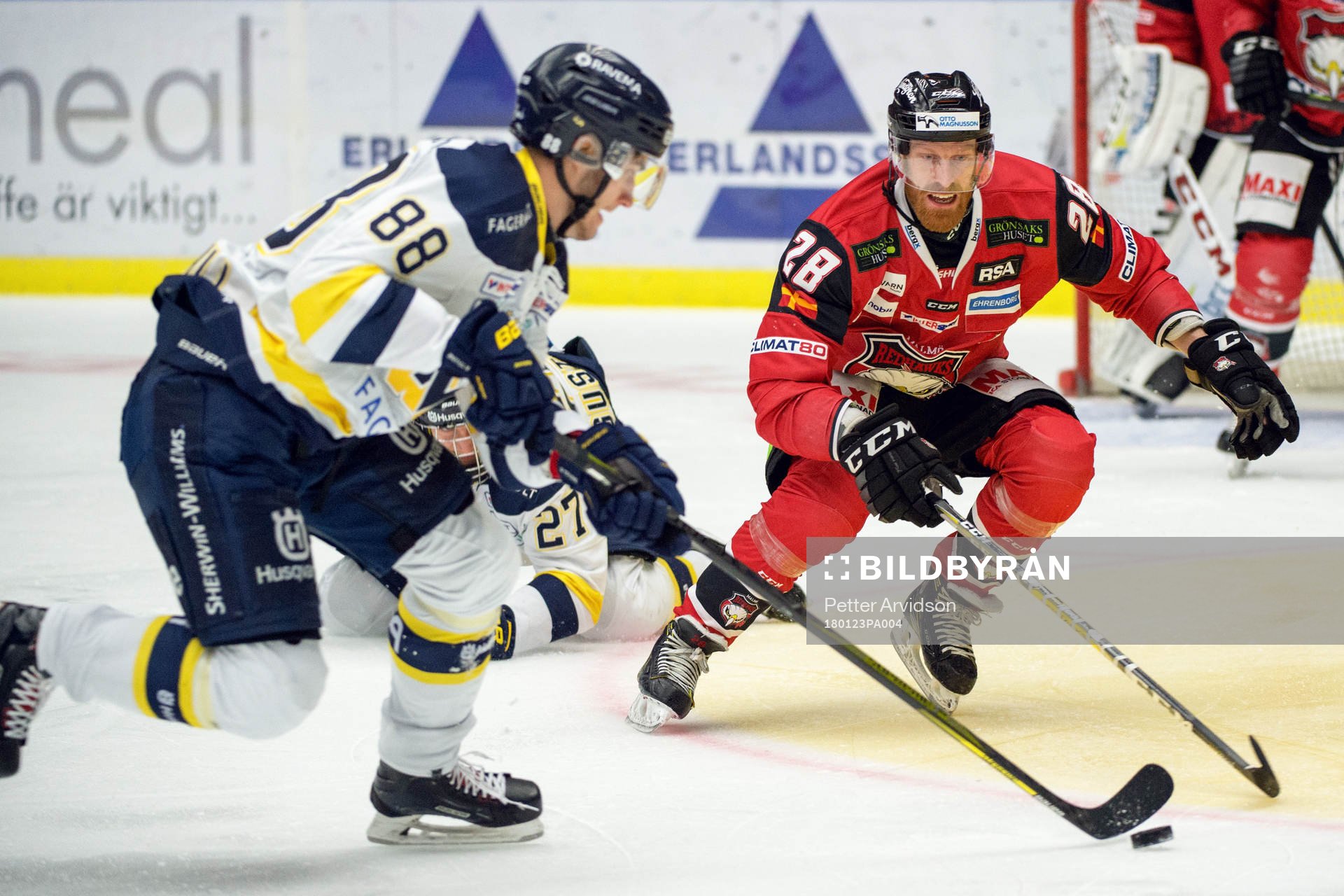 s Pierre Engvall och Malmö Redhawks Jens Olsson