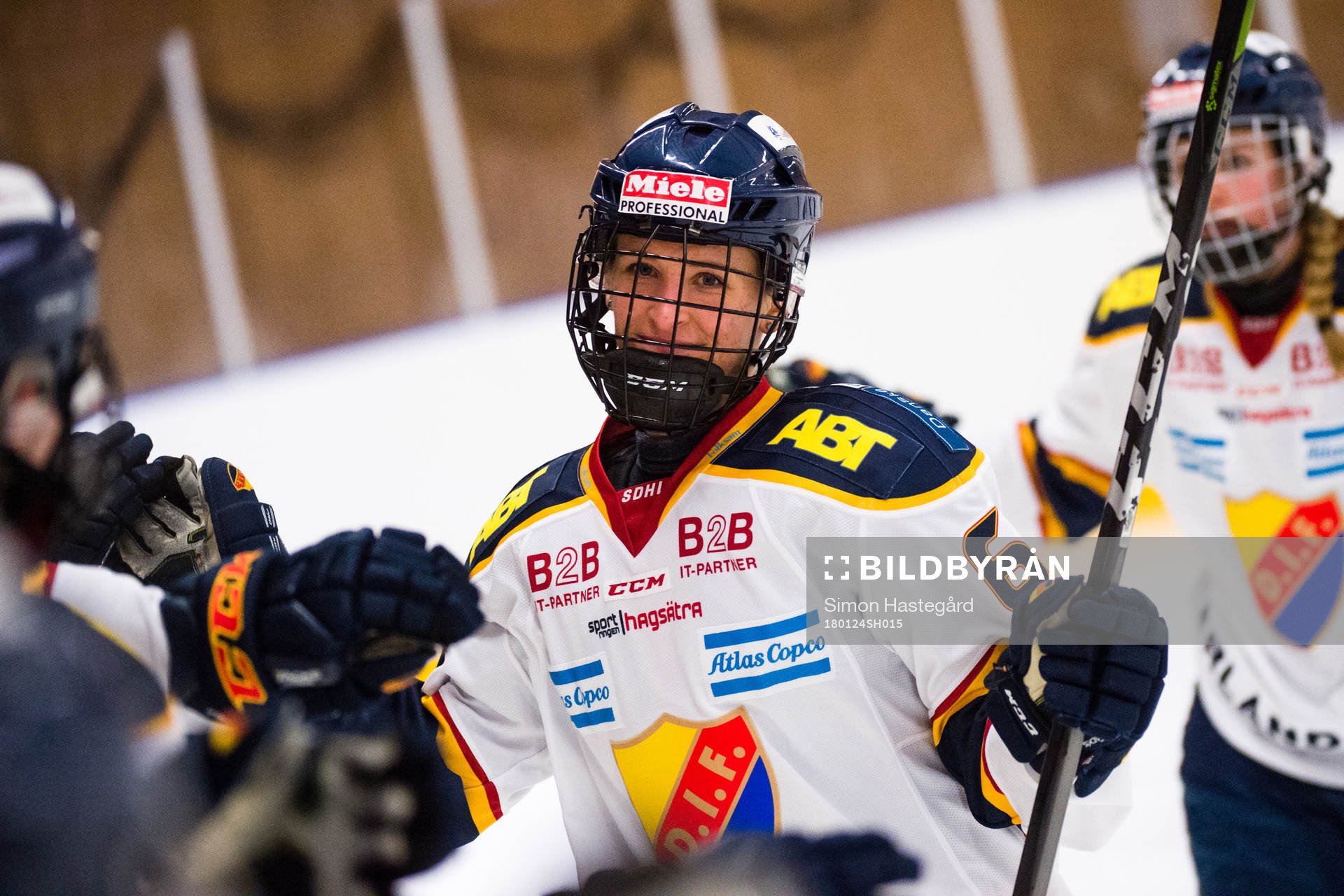 Djurgårdens Maria Lindh jublar