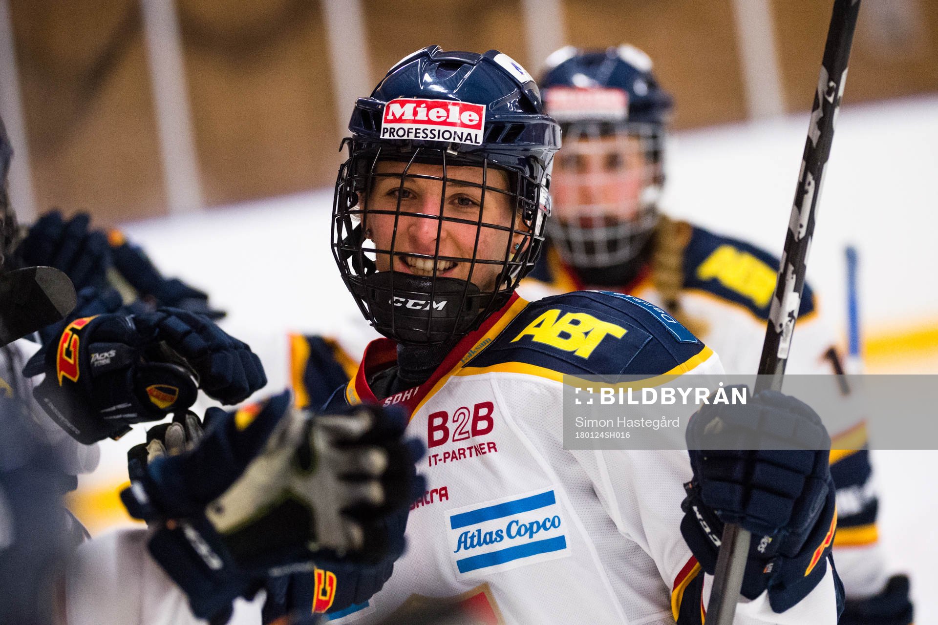 Djurgårdens Maria Lindh jublar