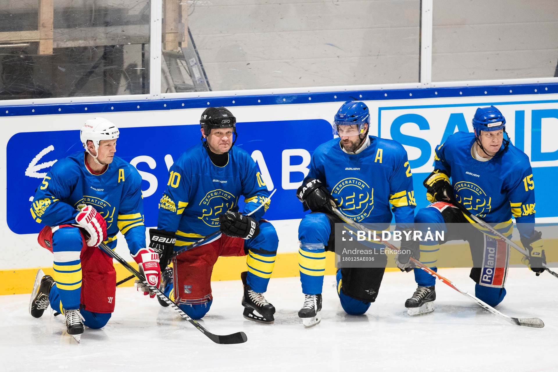 Nicklas Lidström, Andreas Johansson, Peter Forsberg och