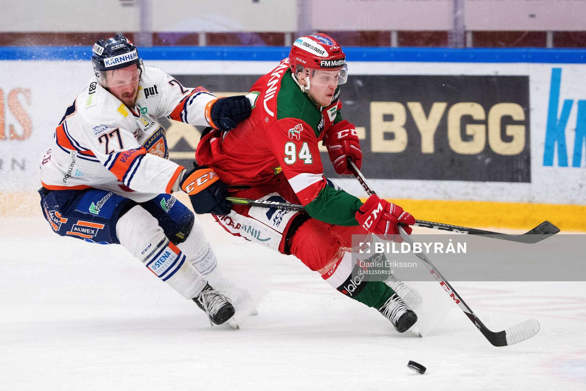 Växjös Martin Lundberg och Moras Sebastian Hartmann i