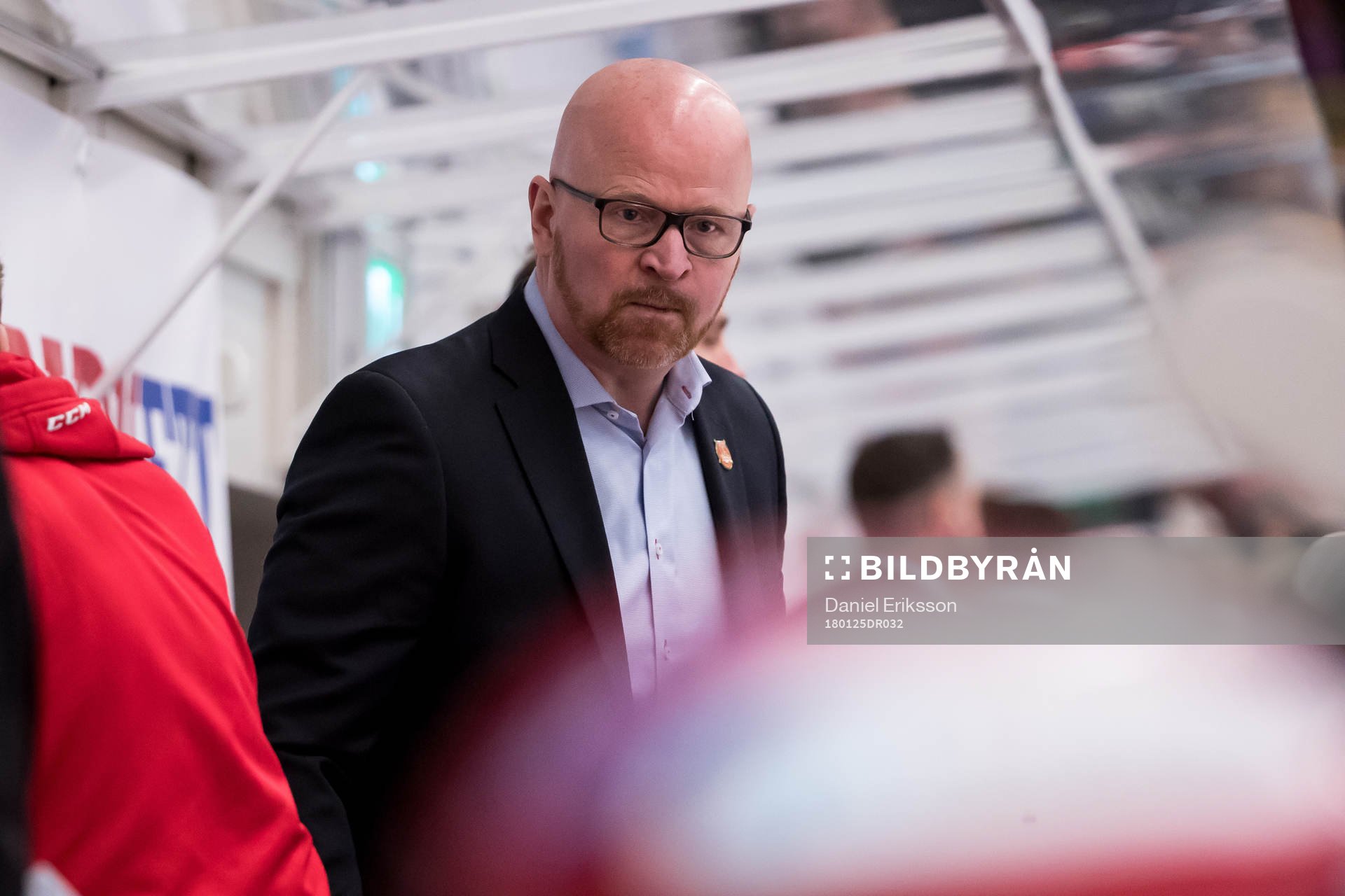 Moras tränare Johan Rosen  i ishockeymatchen i SHL mellan