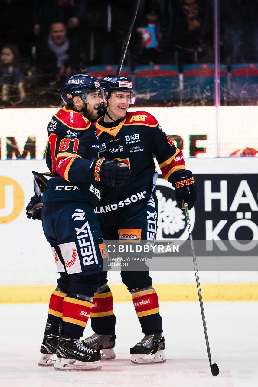 Djurgårdens Tom Nilsson jublar med Calle Ridderwall