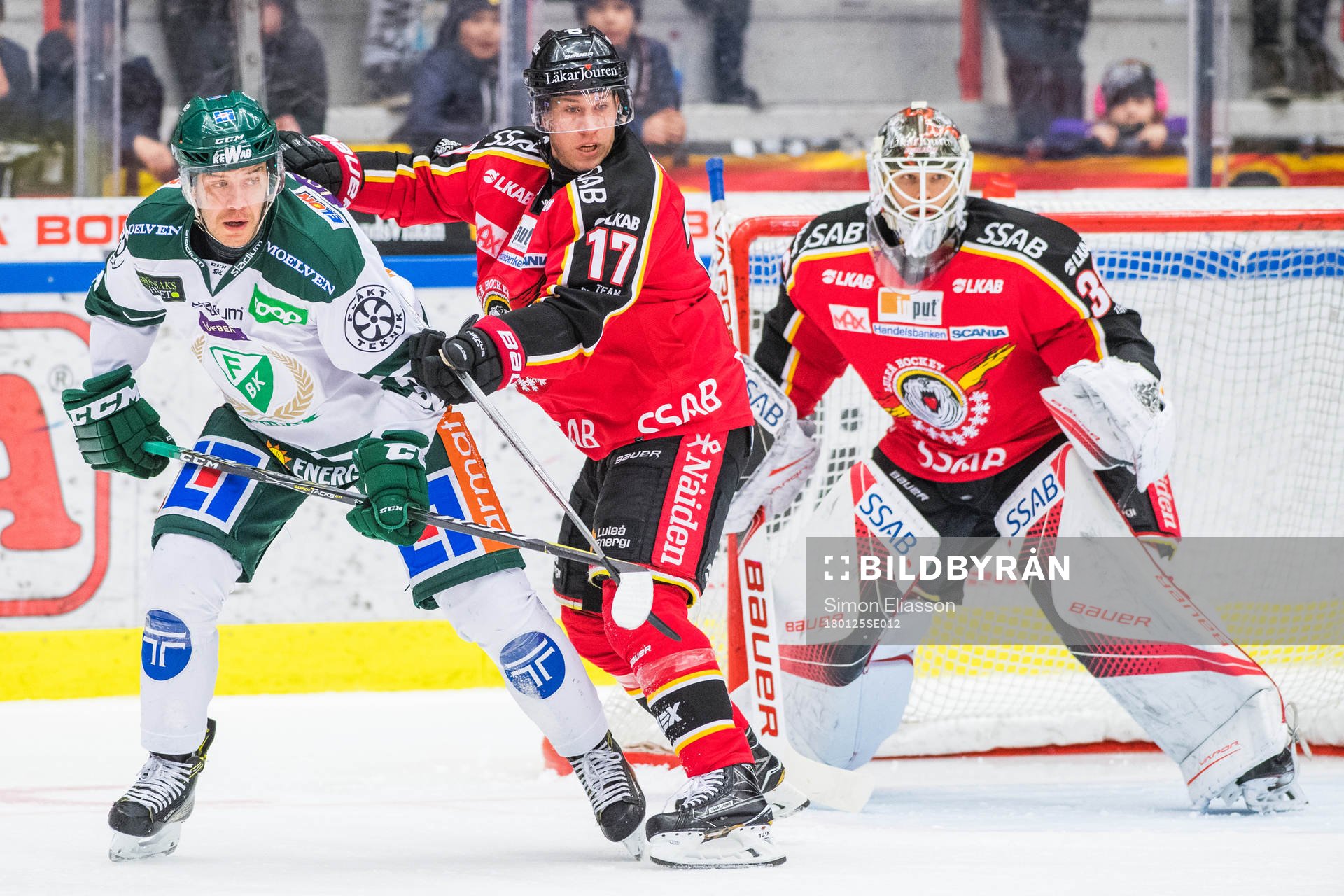 Luleås Andreas Falk och Färjestads Niklas Fogström