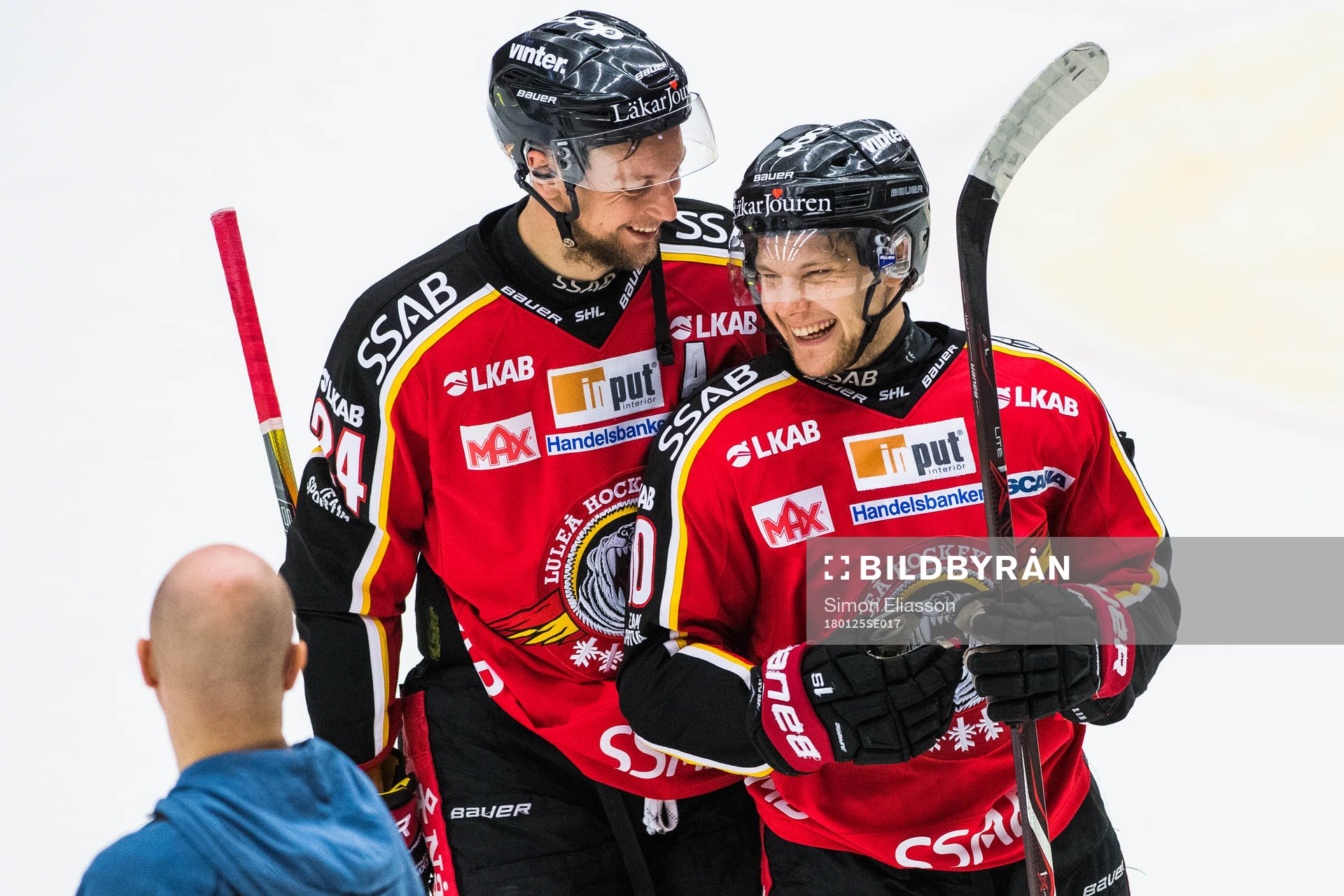 Luleås Johan Harju och Einar Emanuelsson jublar