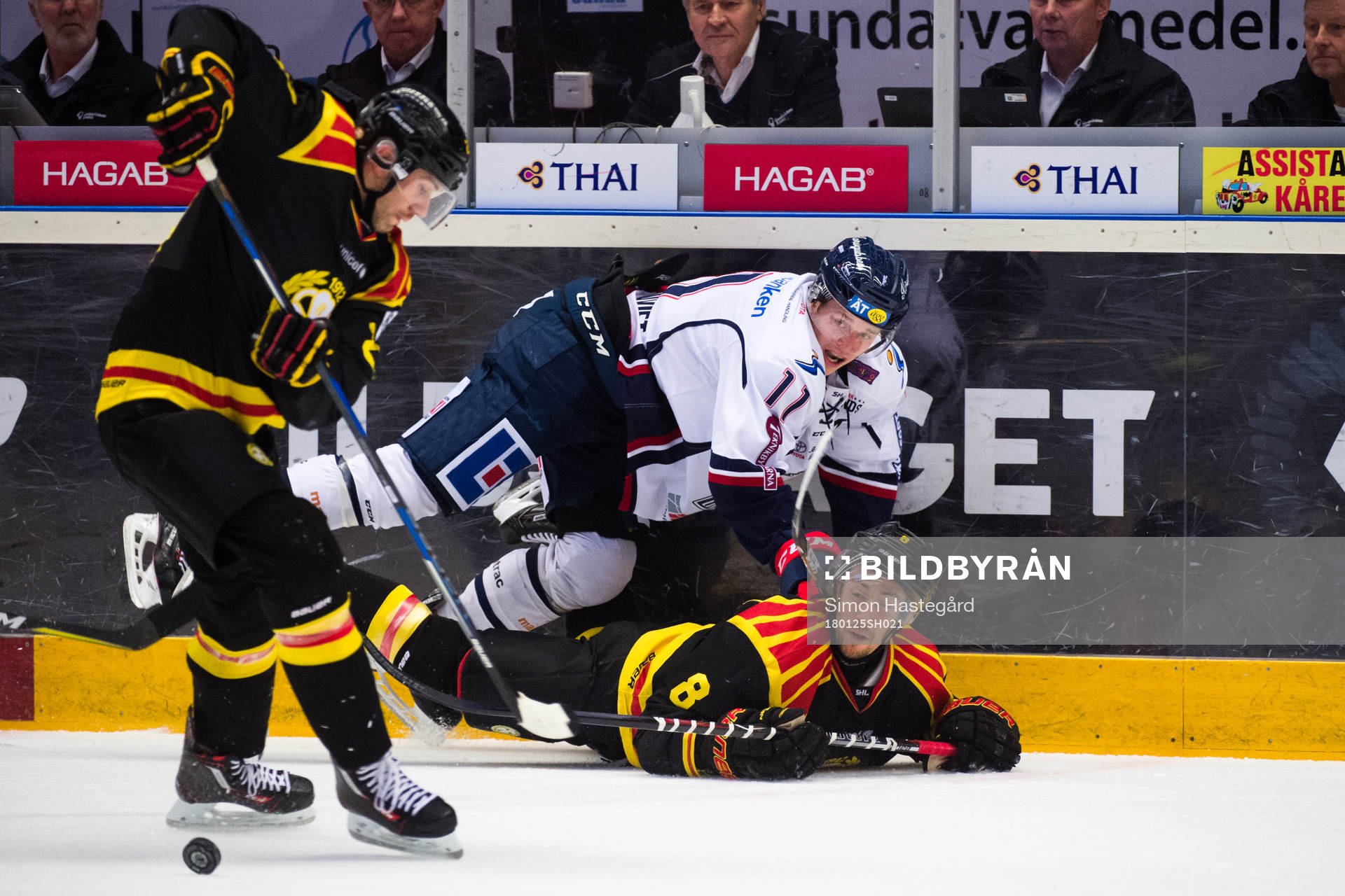 Linköpings Henrik Törnqvist och Brynäs Aaron Palushaj