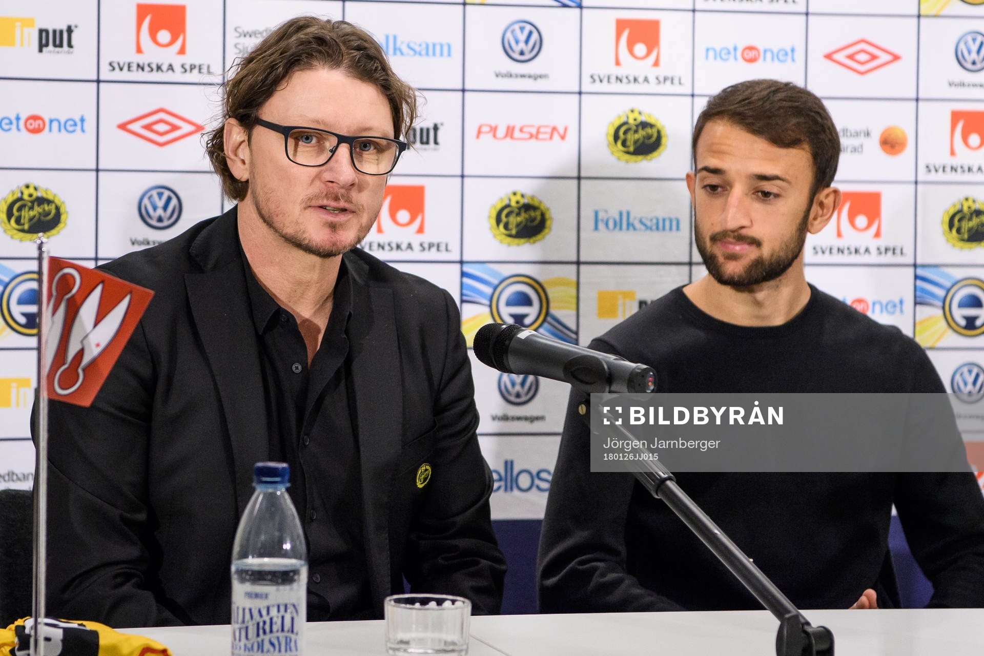 Elfsborgs klubbchef Stefan Andreasson och nyförvärvet