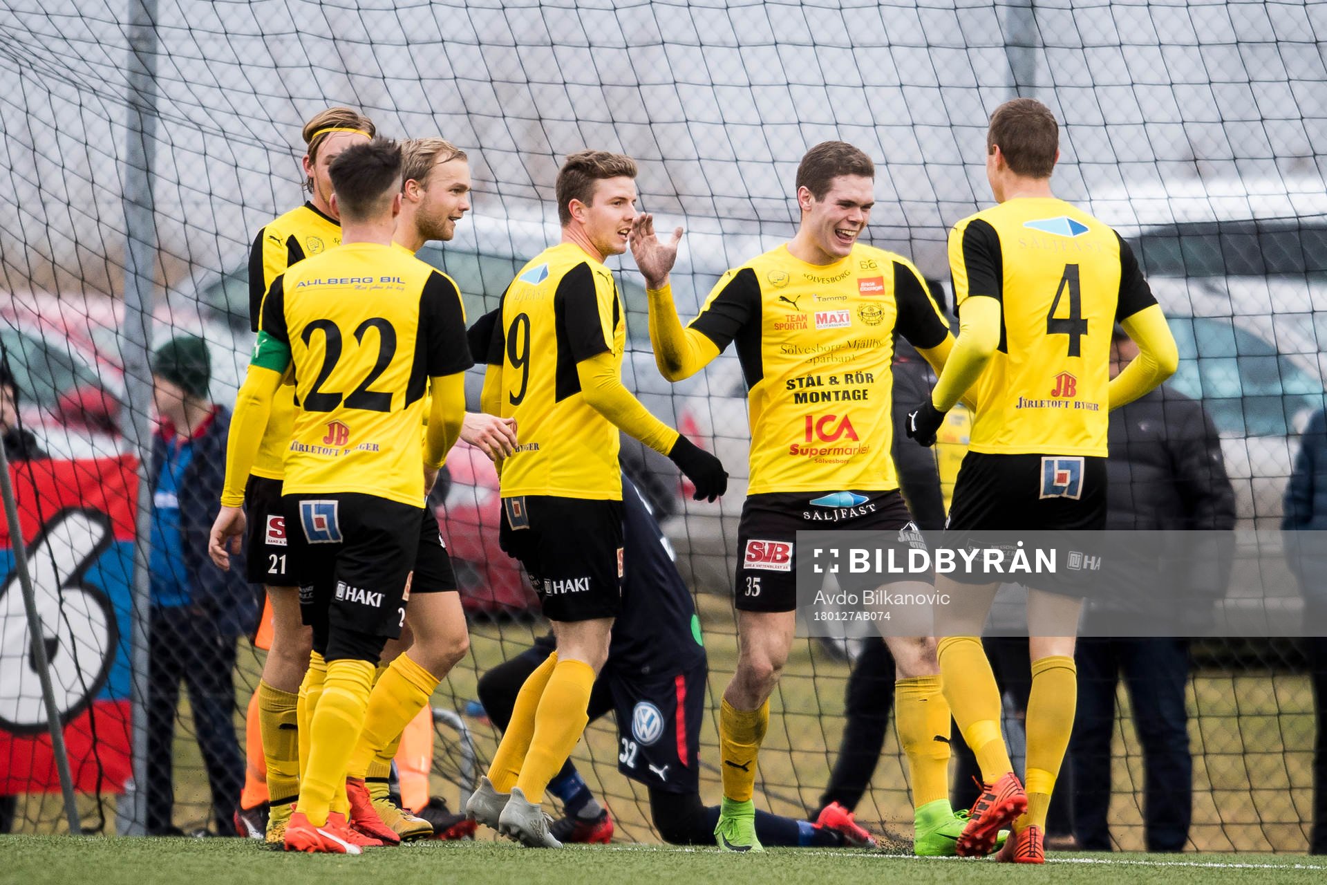 Mjällby Jakob Bergström jublar