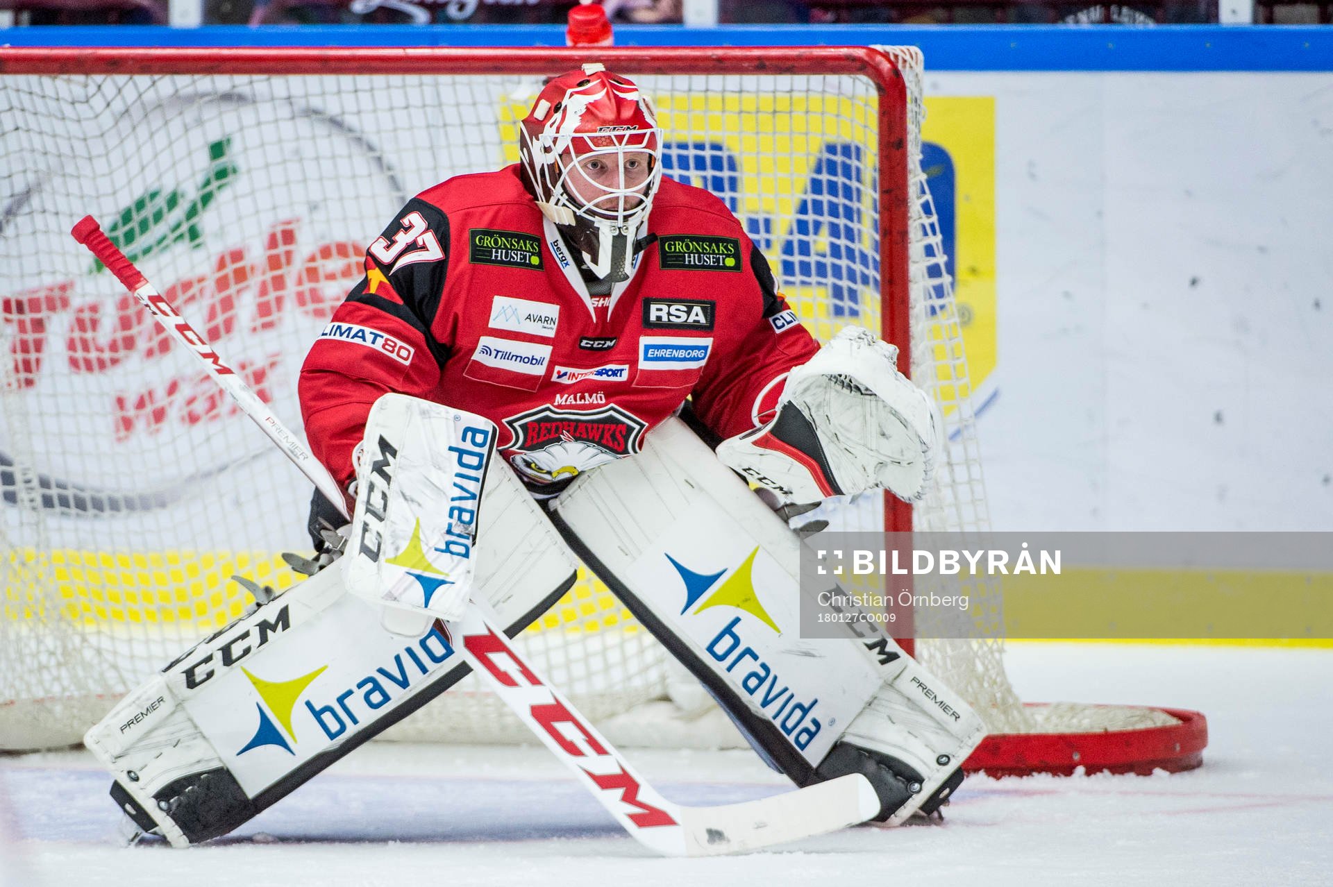 Malmö Redhawks målvakt Jonas Gunnarsson