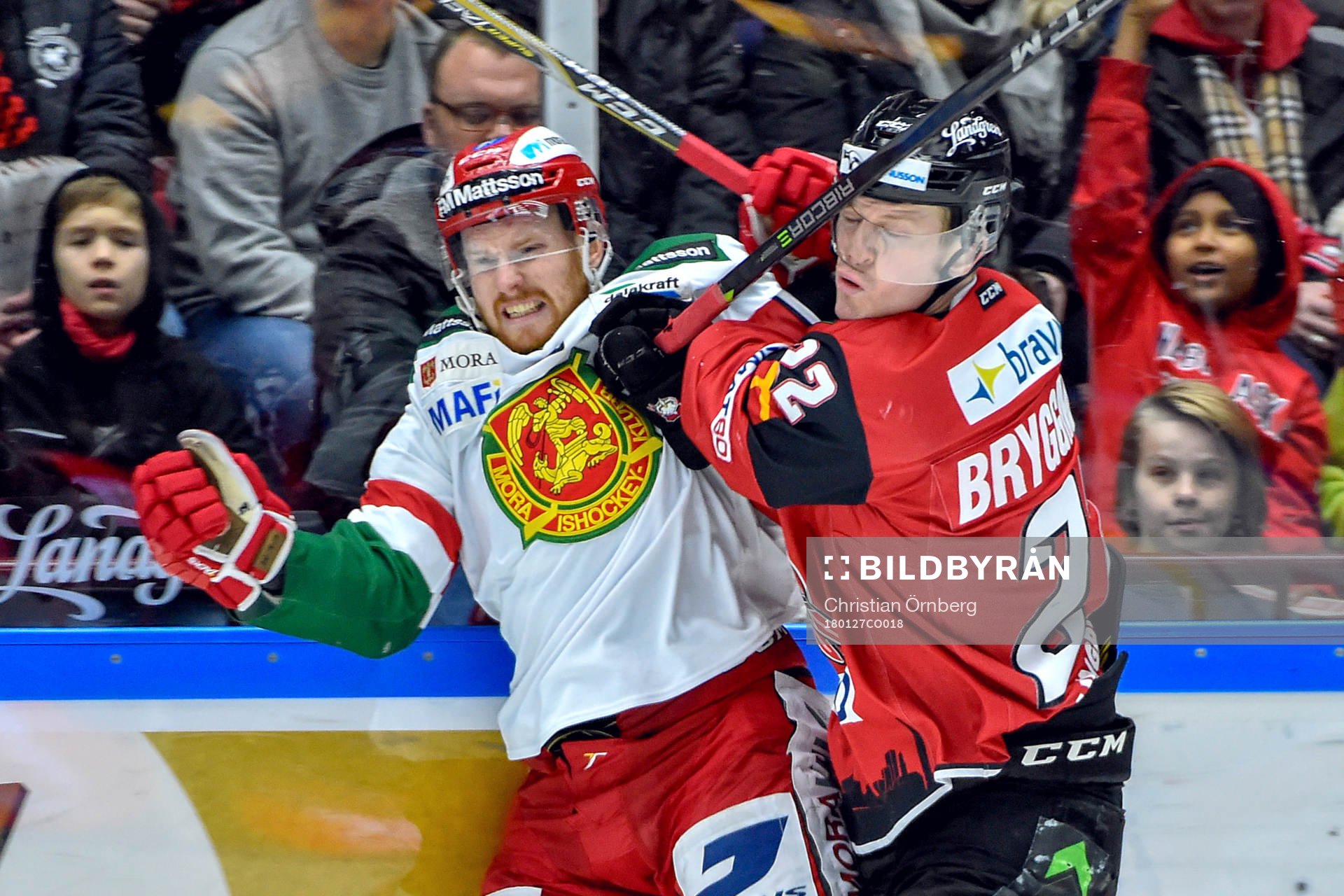 Malmö Redhawks Lars Bryggman och Moras Marcus Fagerudd