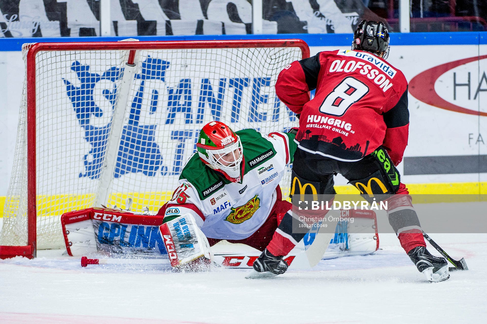 Malmö Redhawks Johan Olofsson missar straff på målvakt