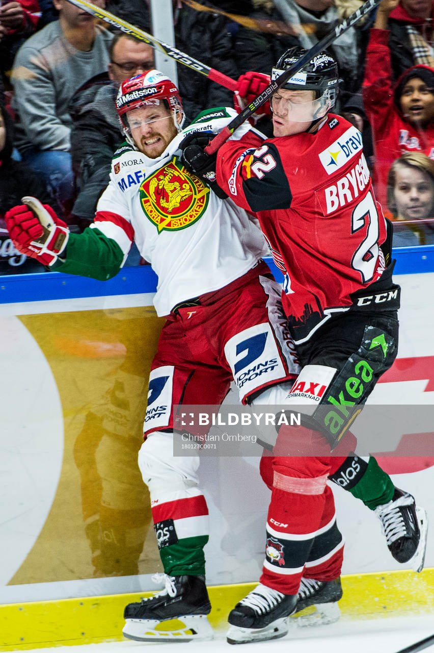 Malmö Redhawks Lars Bryggman mot Moras Marcus Fagerudd