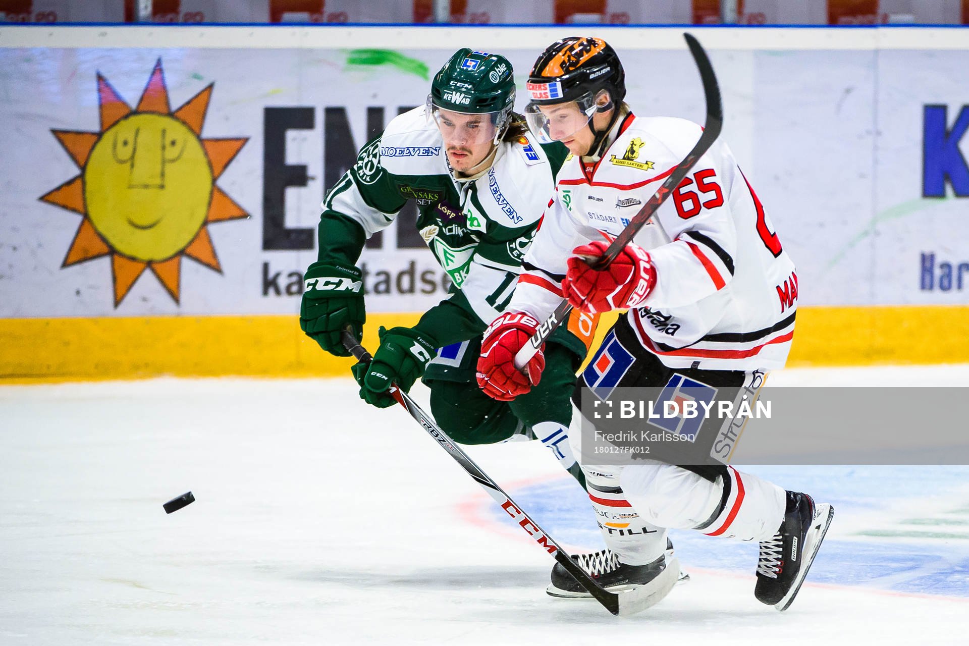Färjestads Joakim Nygård och Örebros Sakari Manninen