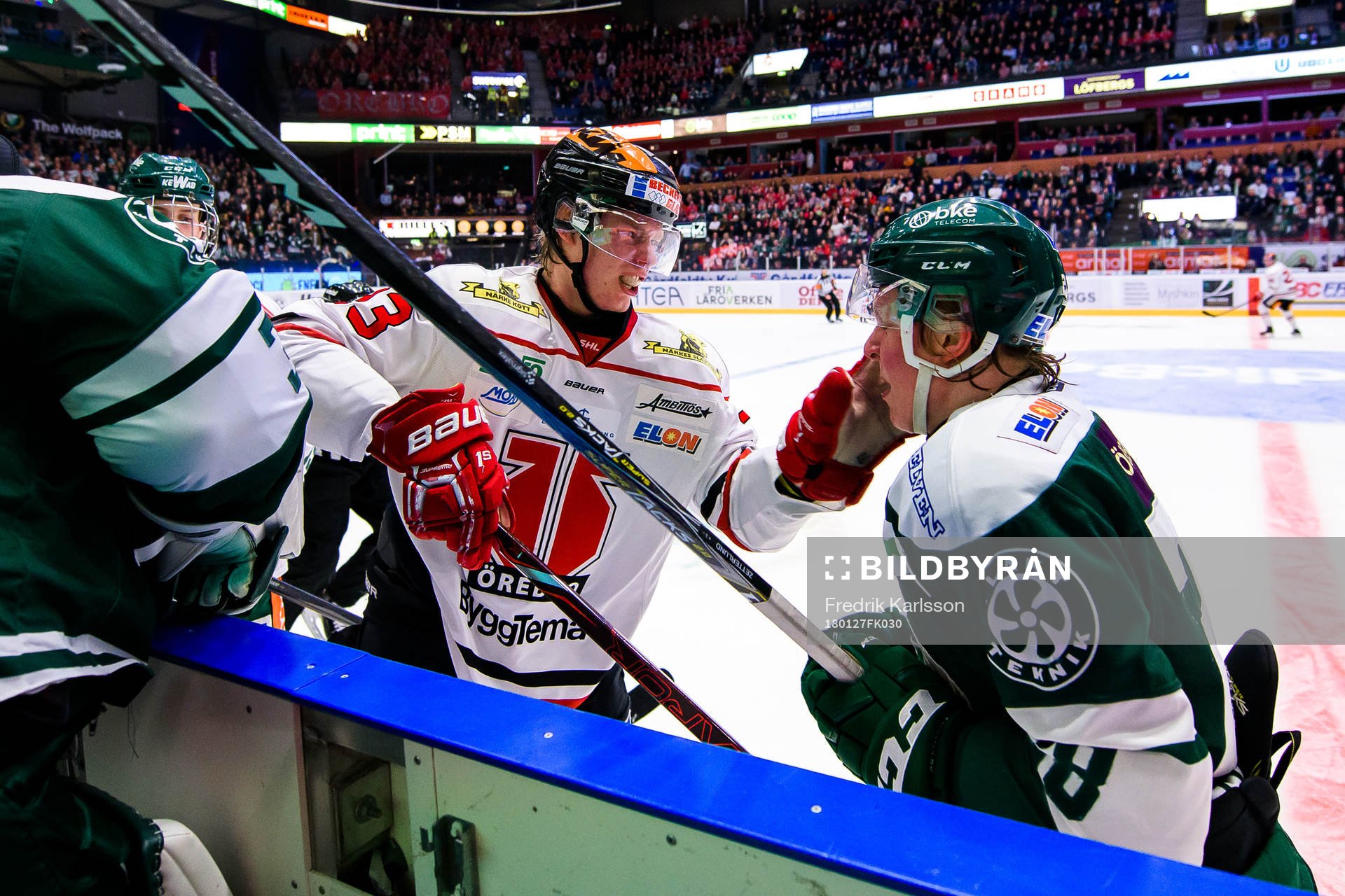 Örebros Christopher Mastomäki och Färjestads Fabian