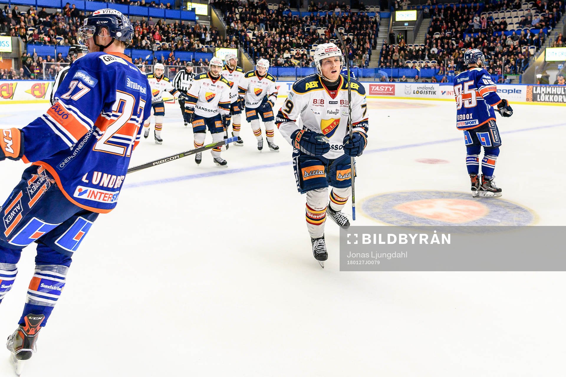 Djurgårdens Patrik Lundh jublar