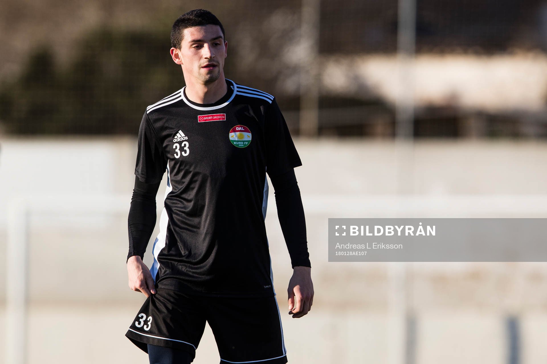 Dalkurds Irfan JasaRevic under en träning den 28 januari 2018 i Albufeira. 