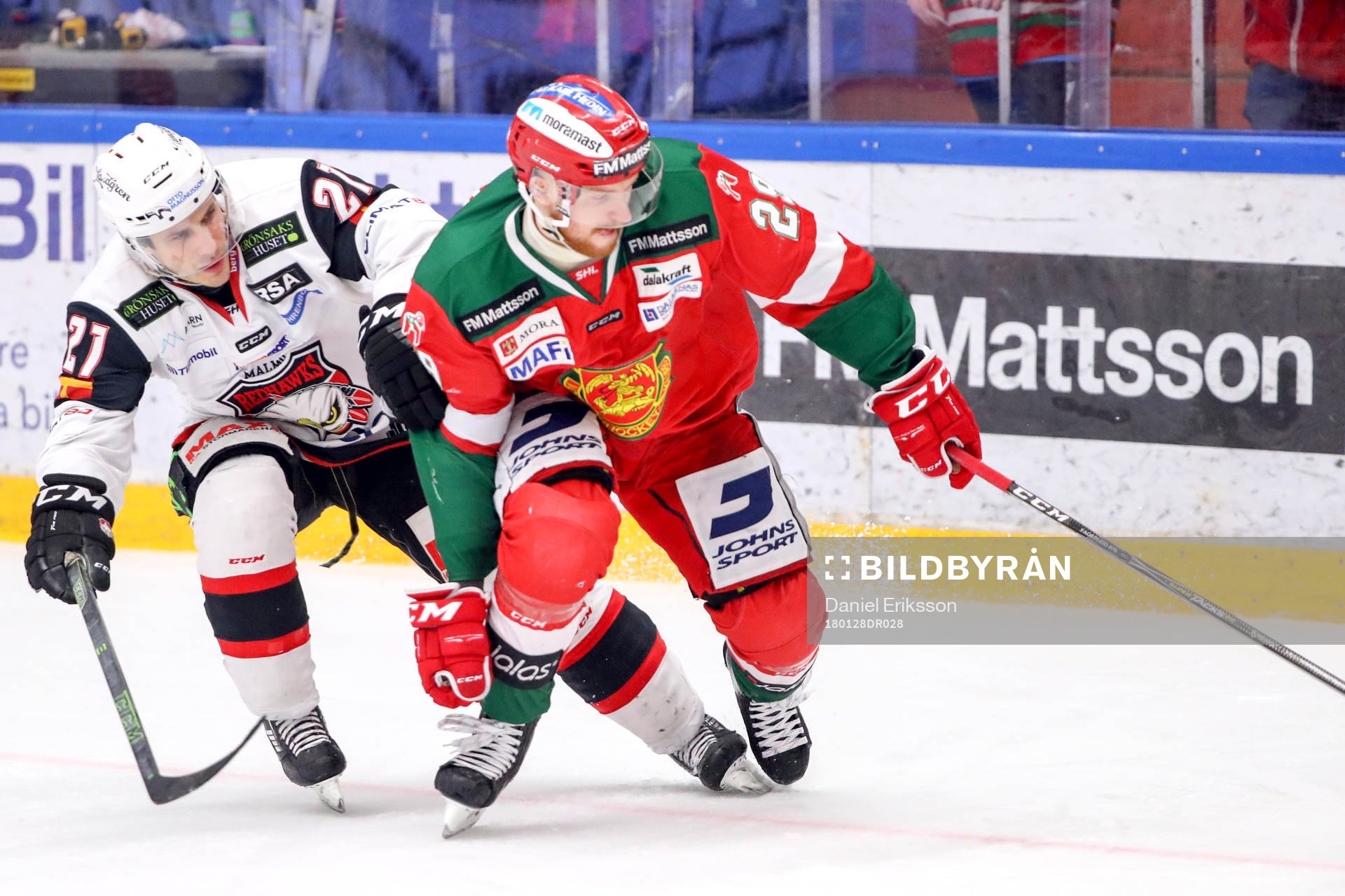 Malmö Redhawks Andy Miele och Moras Marcus Fagerudd