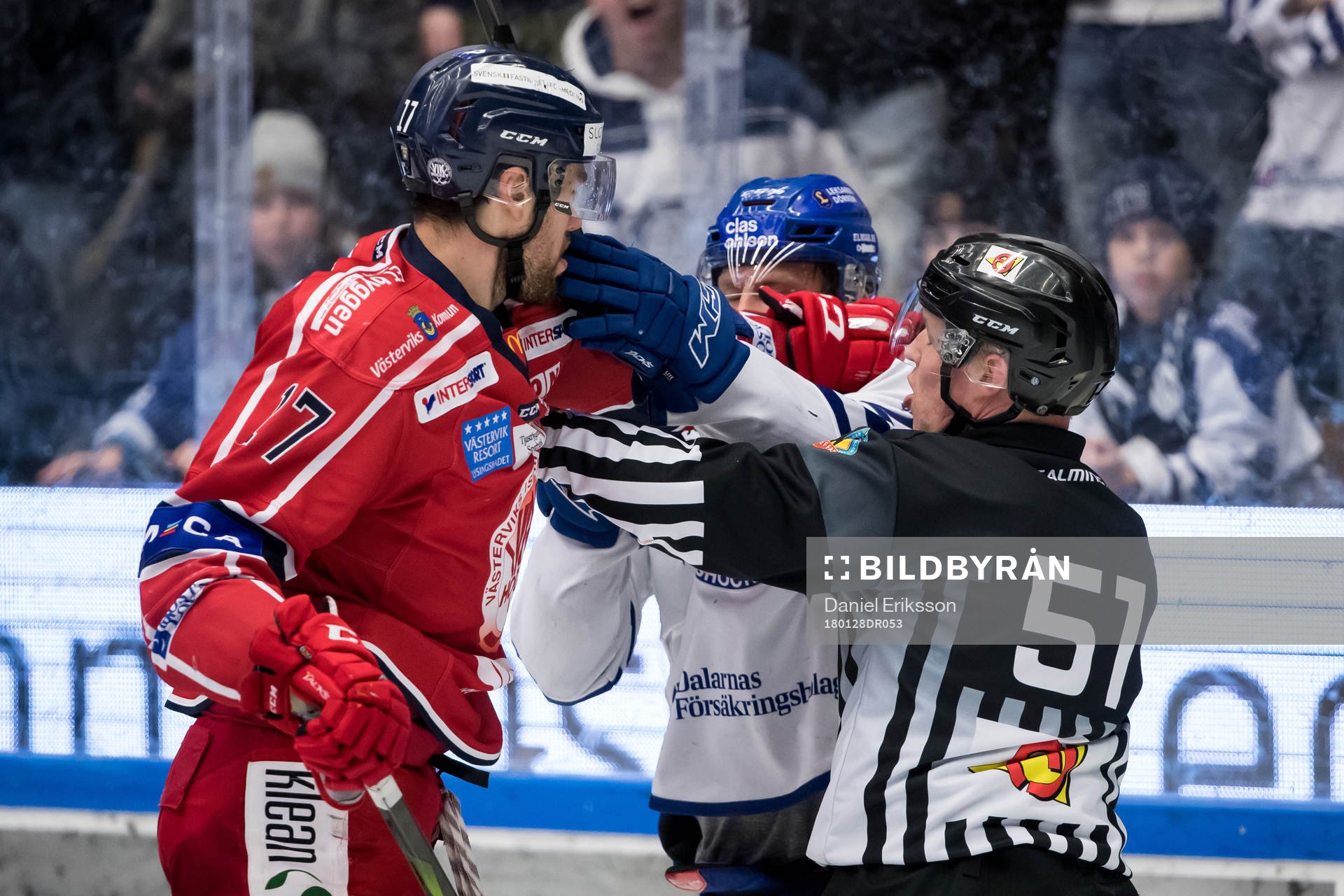 Västerviks Dan Pettersson  i ishockeymatchen i