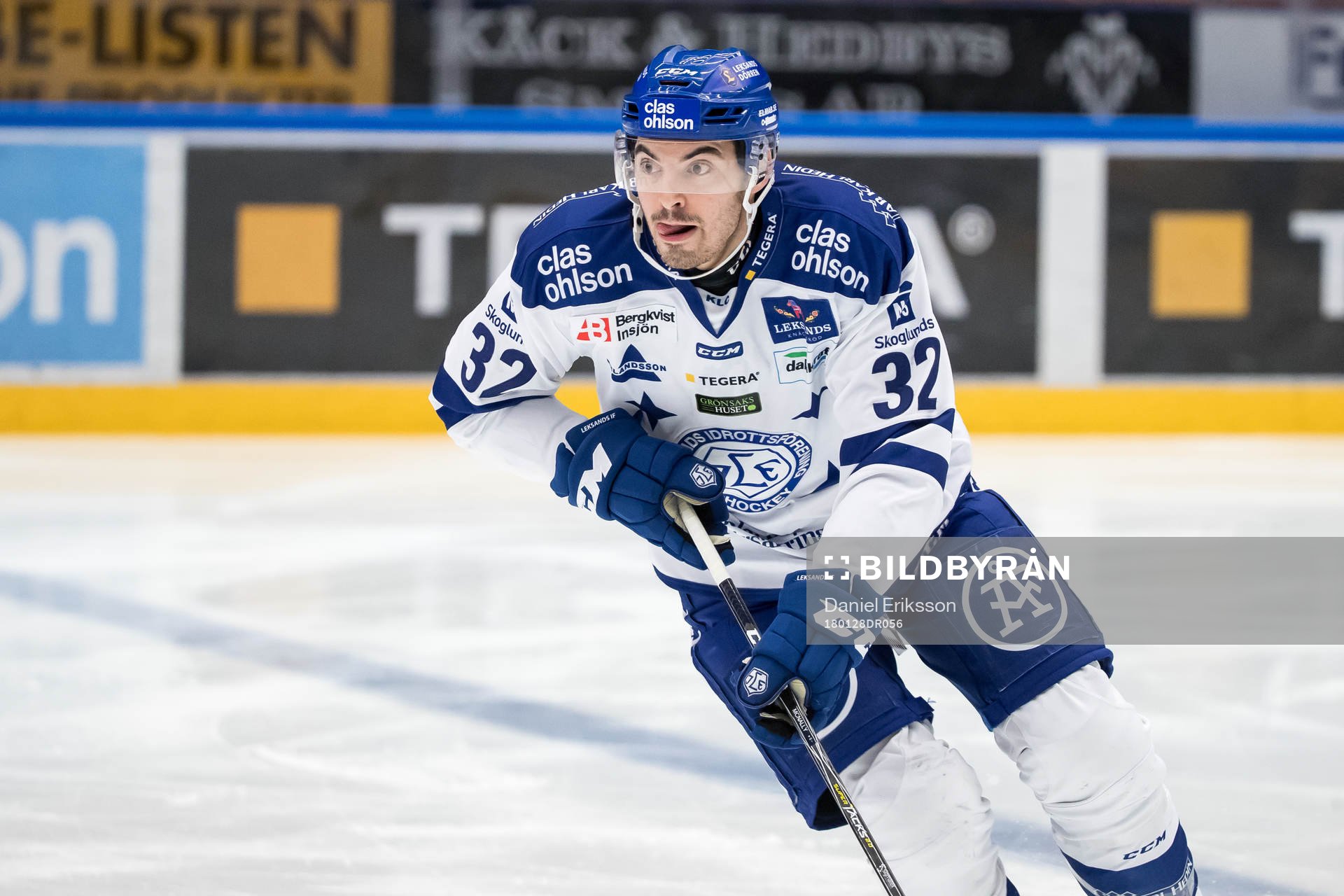 Leksands Patrick McNally i ishockeymatchen i