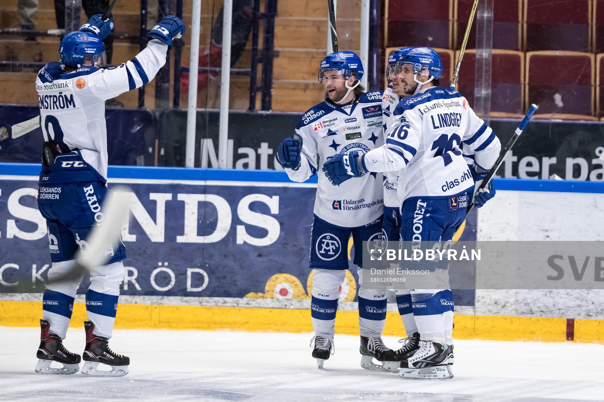 Leksands Emil Bemström och Anton Öhman och Erik Aterius