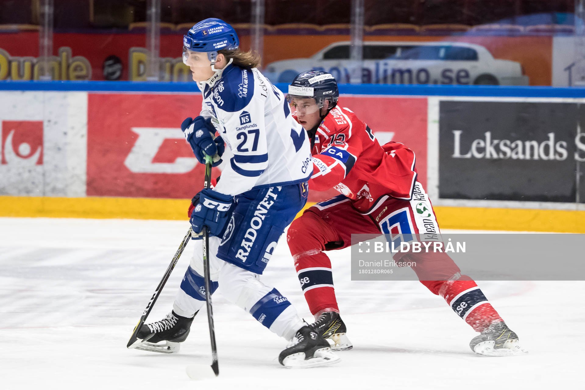 Leksands Anton Karlsson och Västerviks Joakim Englund  i