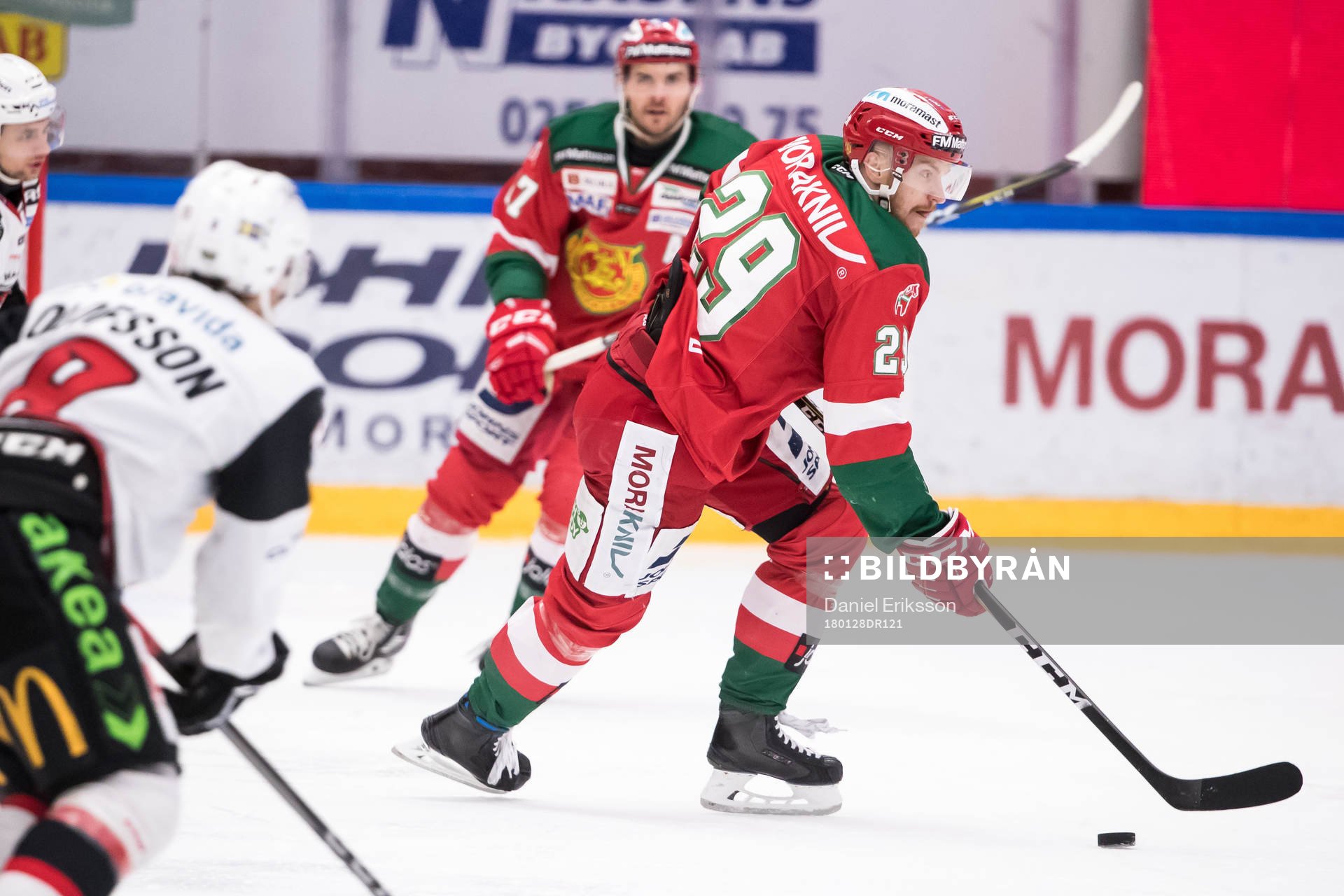 Moras Marcus Fagerudd  i ishockeymatchen i SHL mellan Mora