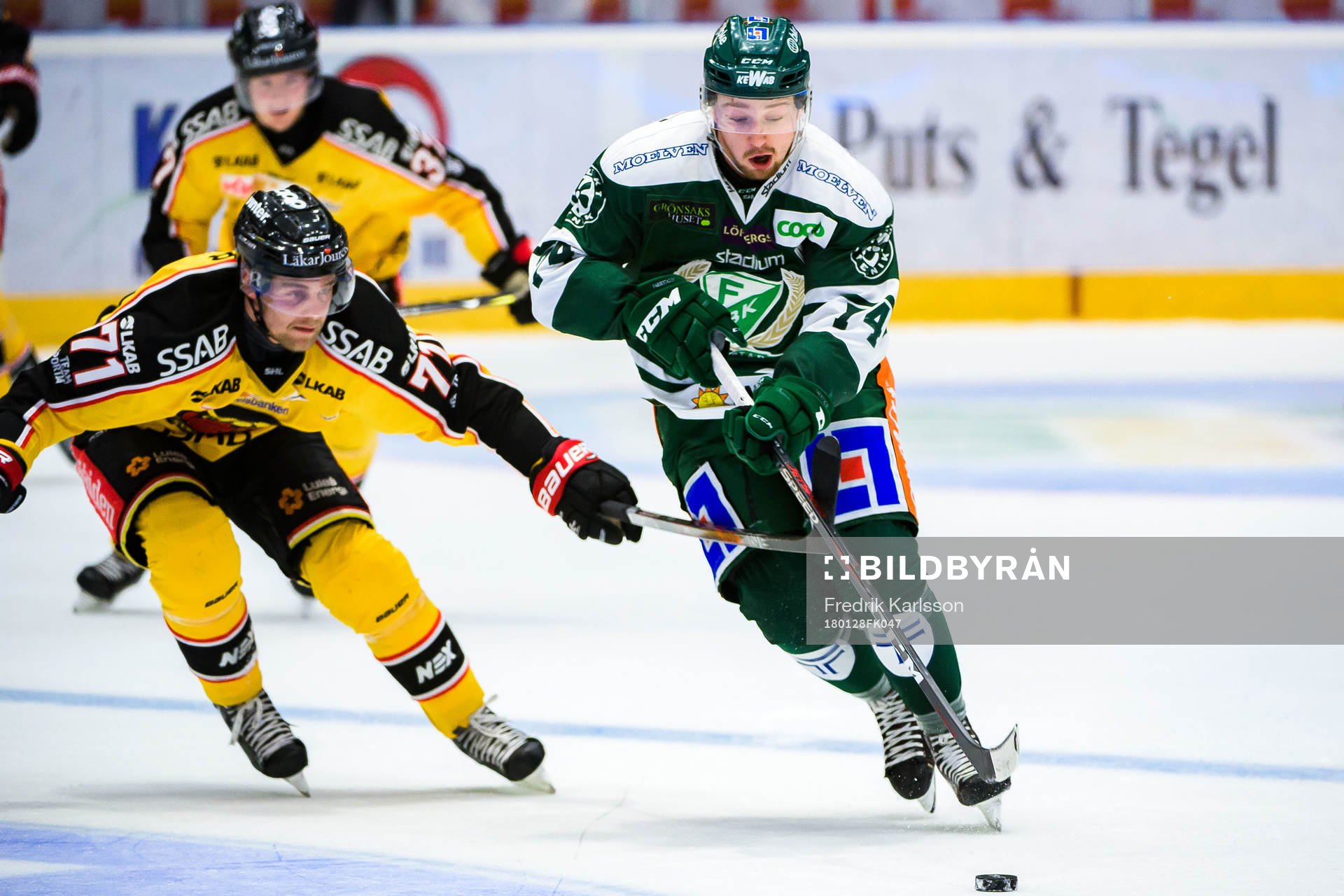 Luleås Patrick Cehlin och Färjestads Rasmus Asplund