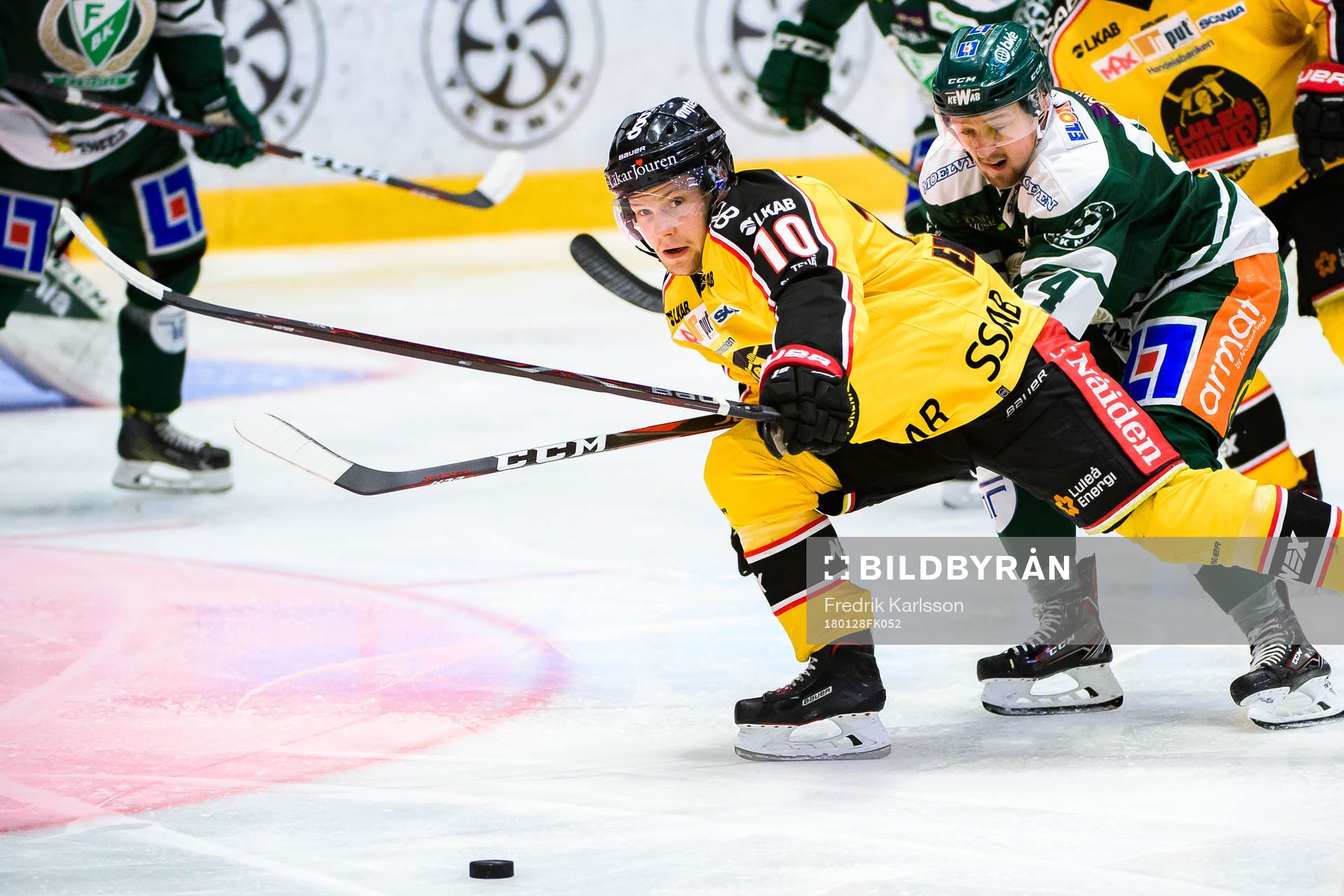 Luleås Einar Emanuelsson och Färjestads Rasmus Asplund
