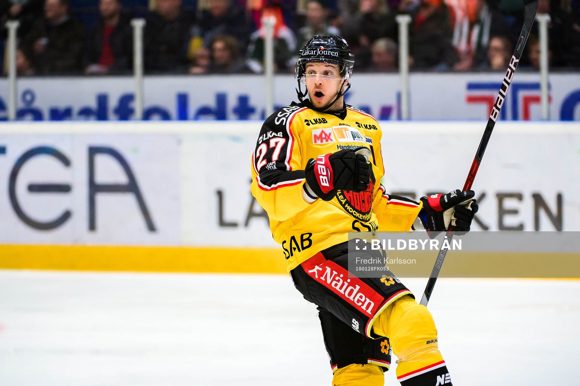 Luleås Brendan Mikkelson jublar