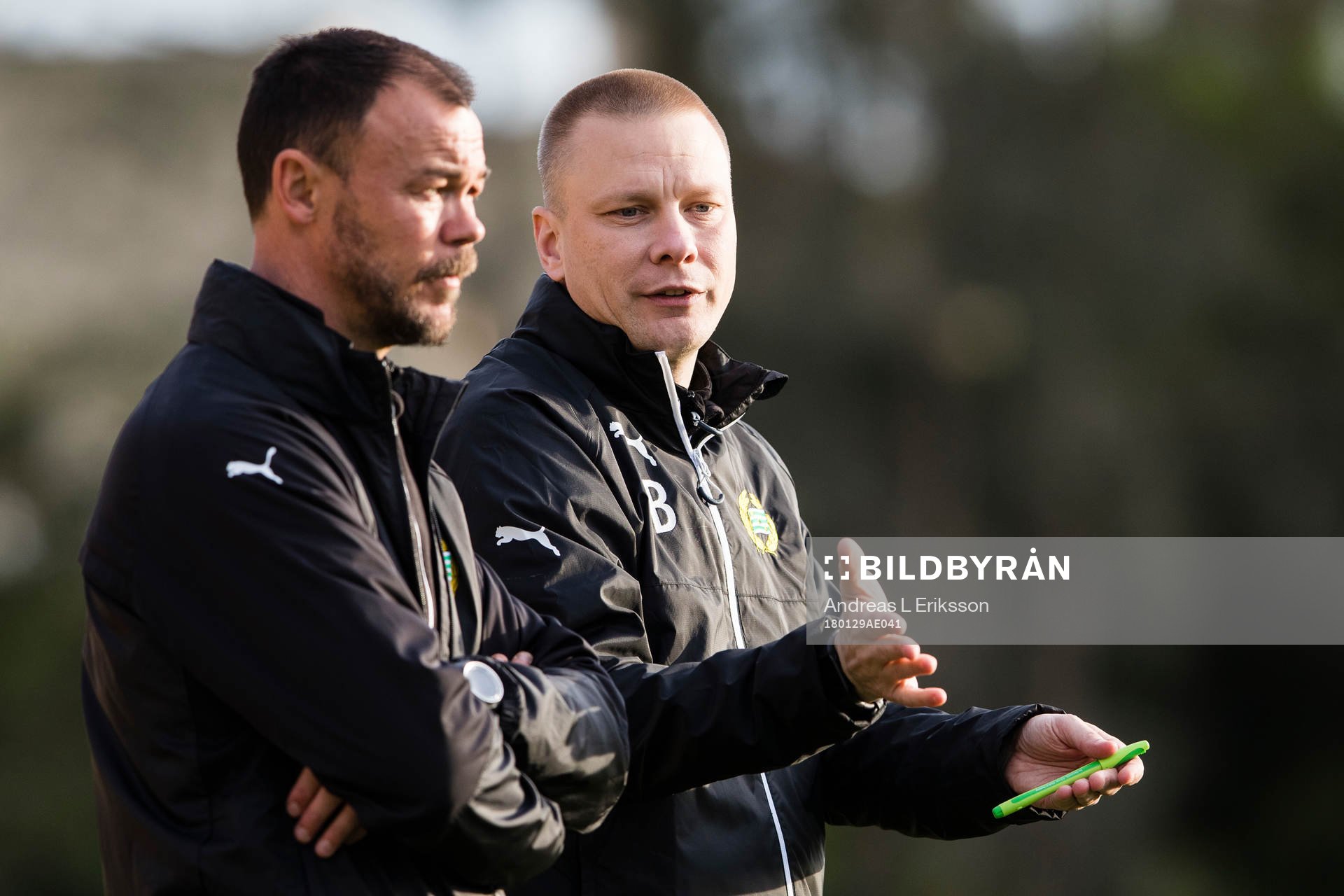 Hammarbys assisterande tränare Joachim Björklund och