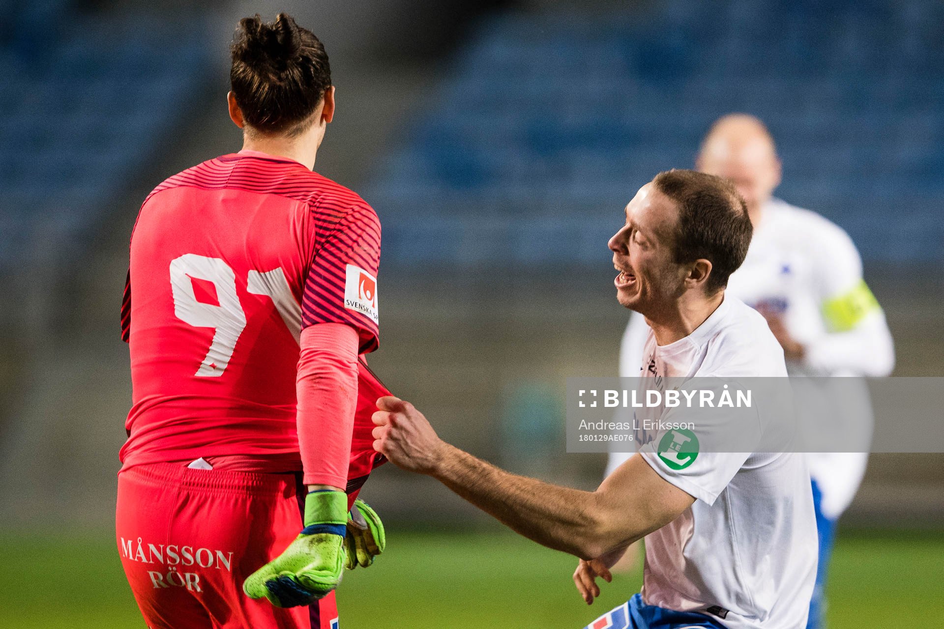 Norrköpings målvakt David Mitov Nilsson och Lars Krogh