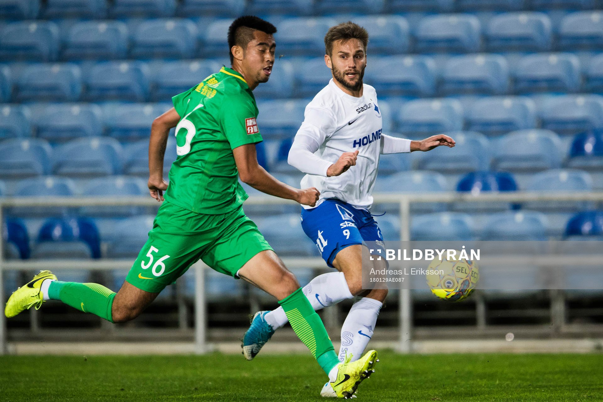 Beijing Sinobo Guoans Zhang Yu och Norrköpings Johannes