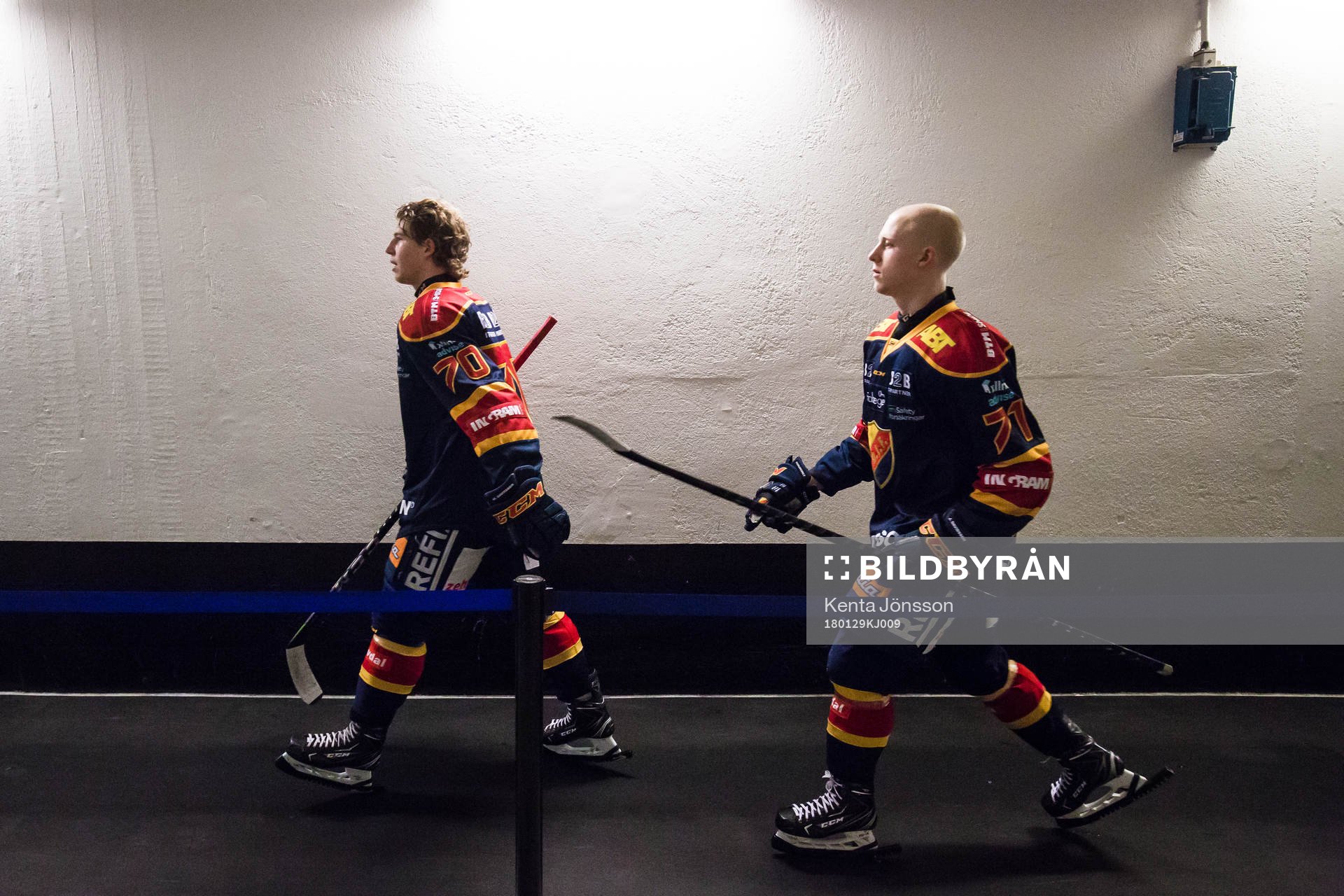 Djurgårdens Marcus Davidsson och Jonathan Davidsson innan