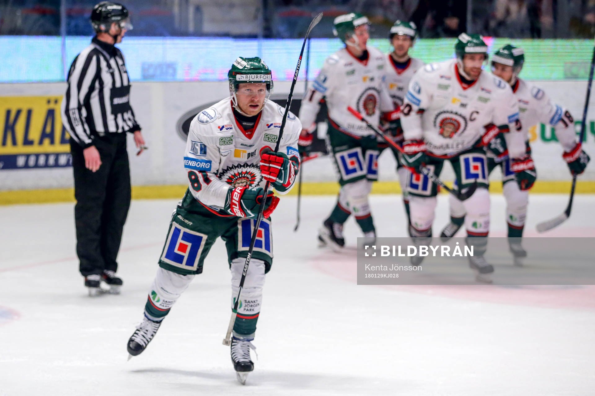 Frölundas Ryan Lasch jublar