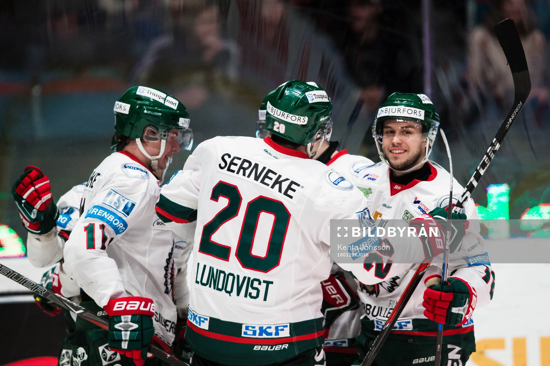 Frölundas Victor Olofsson , Joel Lundqvist och Mattias