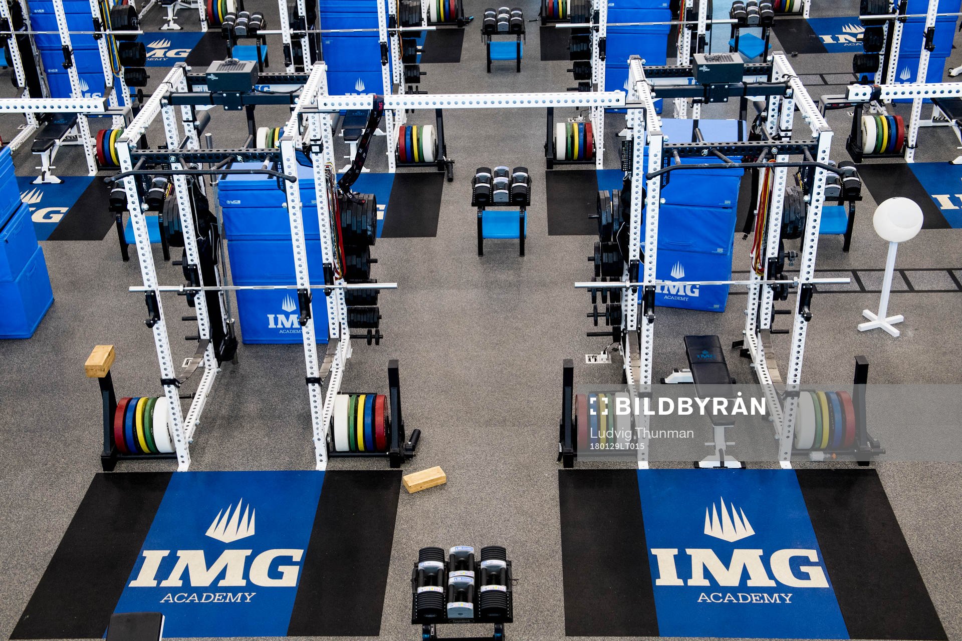 Interör över IMG Performance and Sports Sience Center