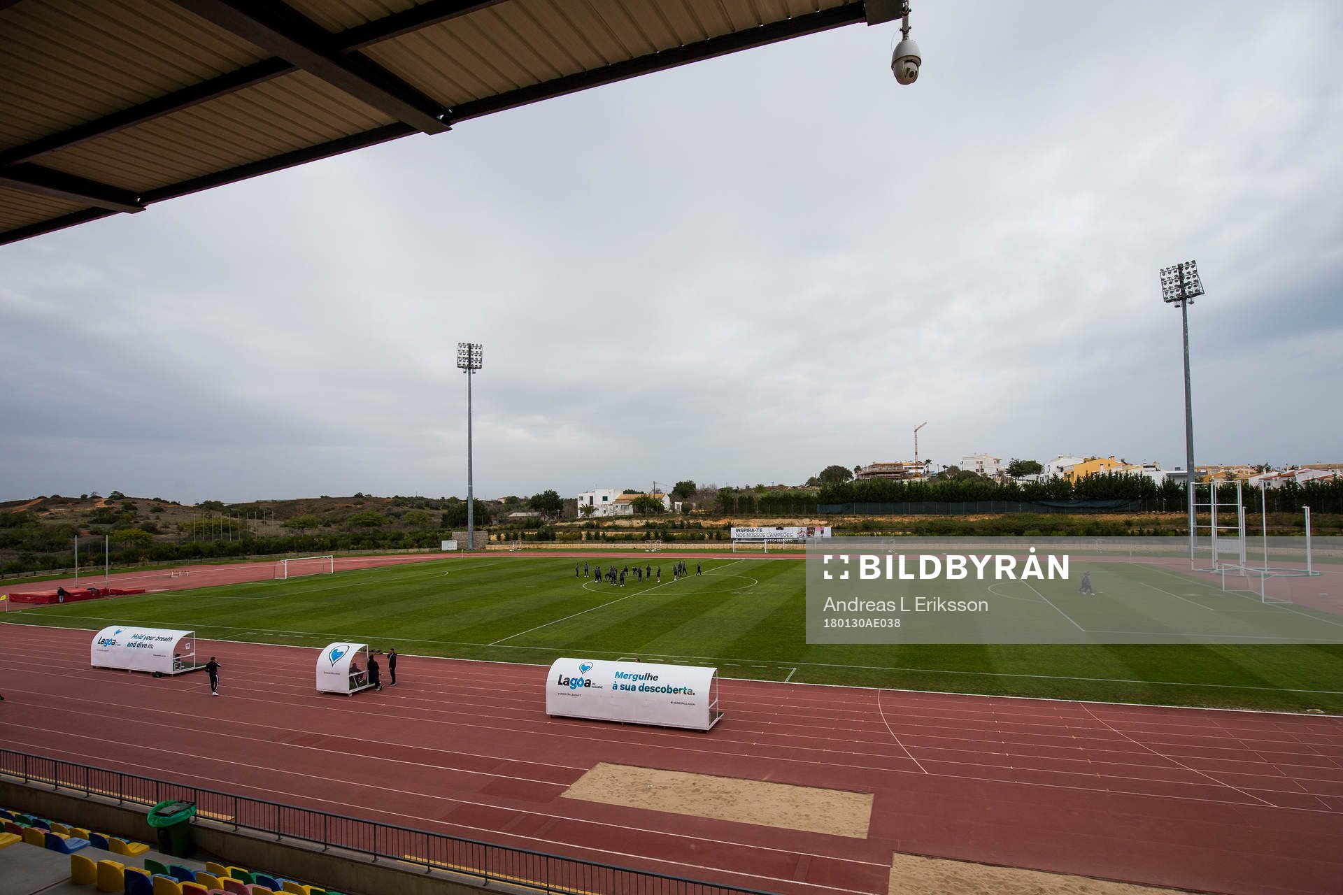 Generell vy över Estadio Bela Vista innan en