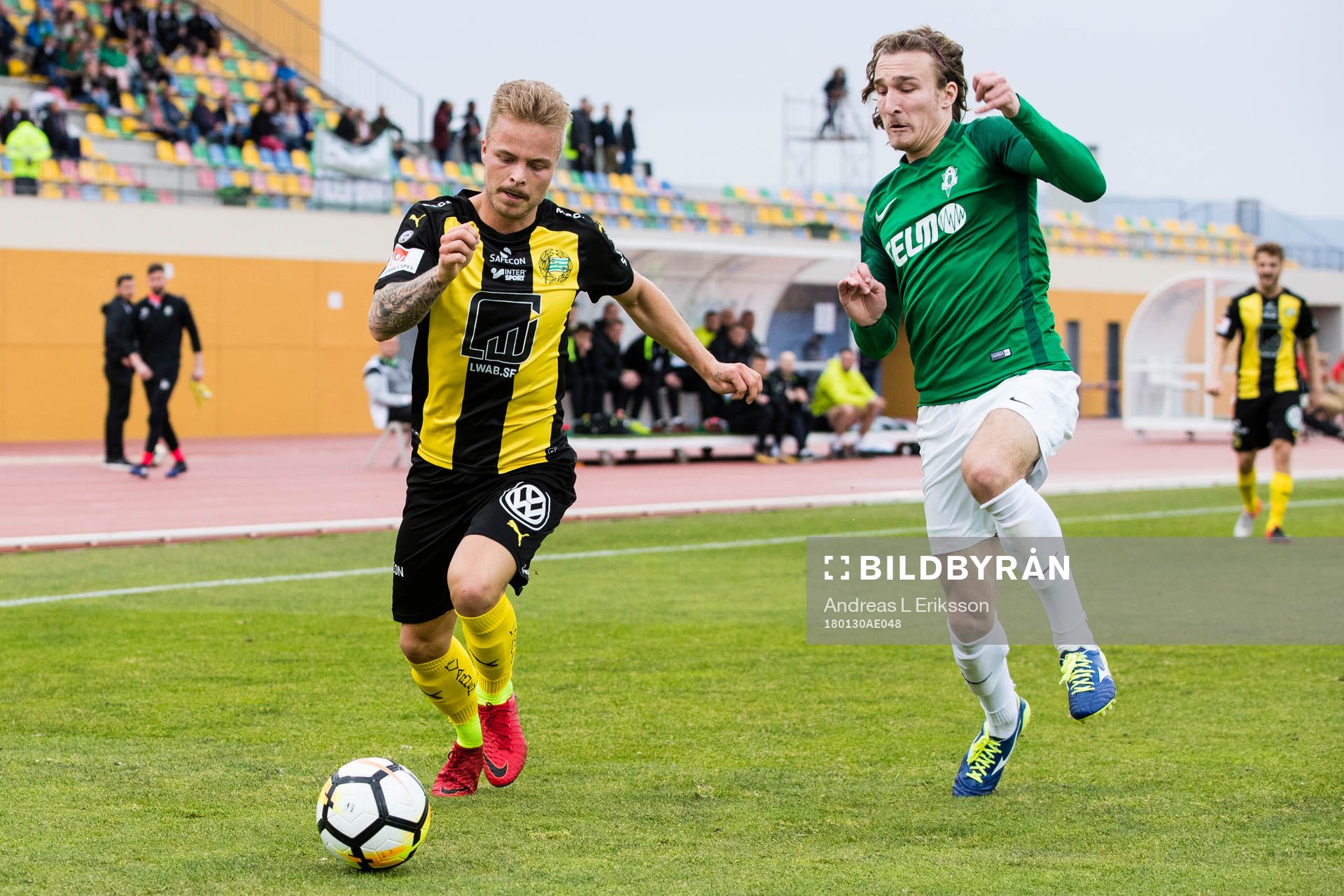 Hammarbys Sander Svendsen och Jablonecs Matej Hanousek