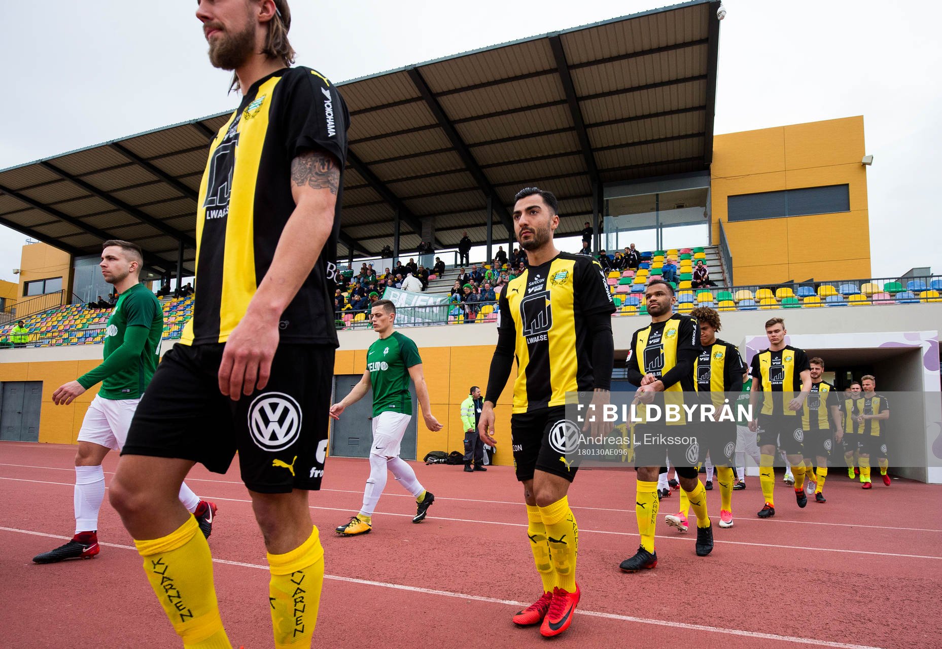 Hammarbys Björn Paulsen, Jiloan Hamad och Serge-Junior