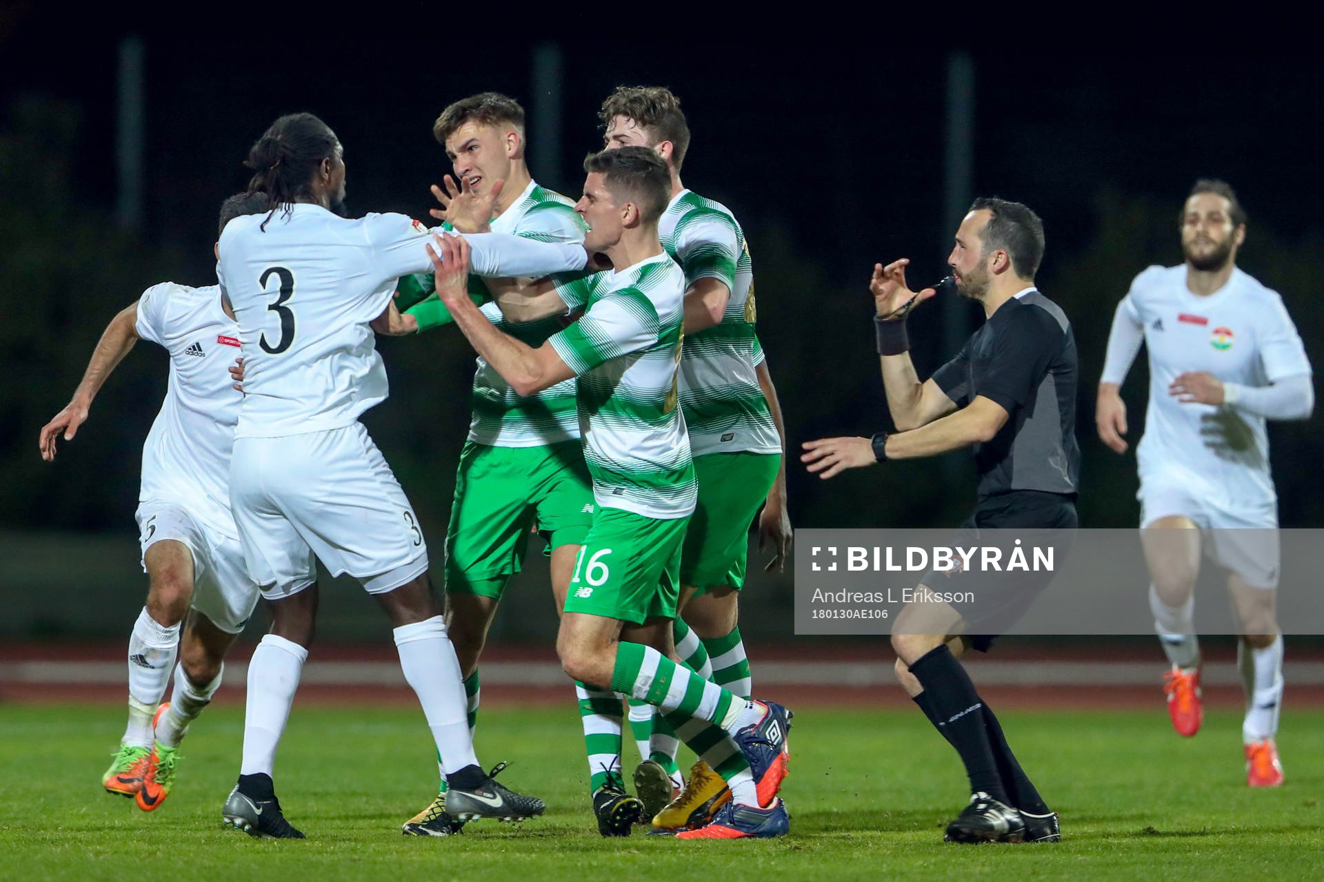 Dalkurds Kebba Ceesay och Shamrock Rovers David Mcallister