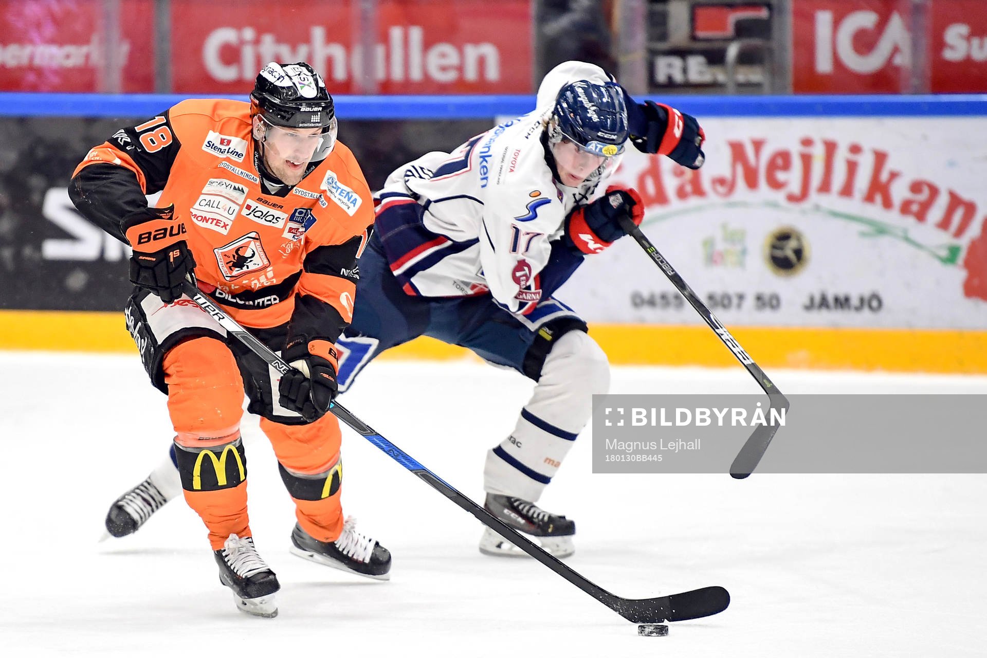 Karlskronas Emil Larsson och Linköpings Fredrik Karlström