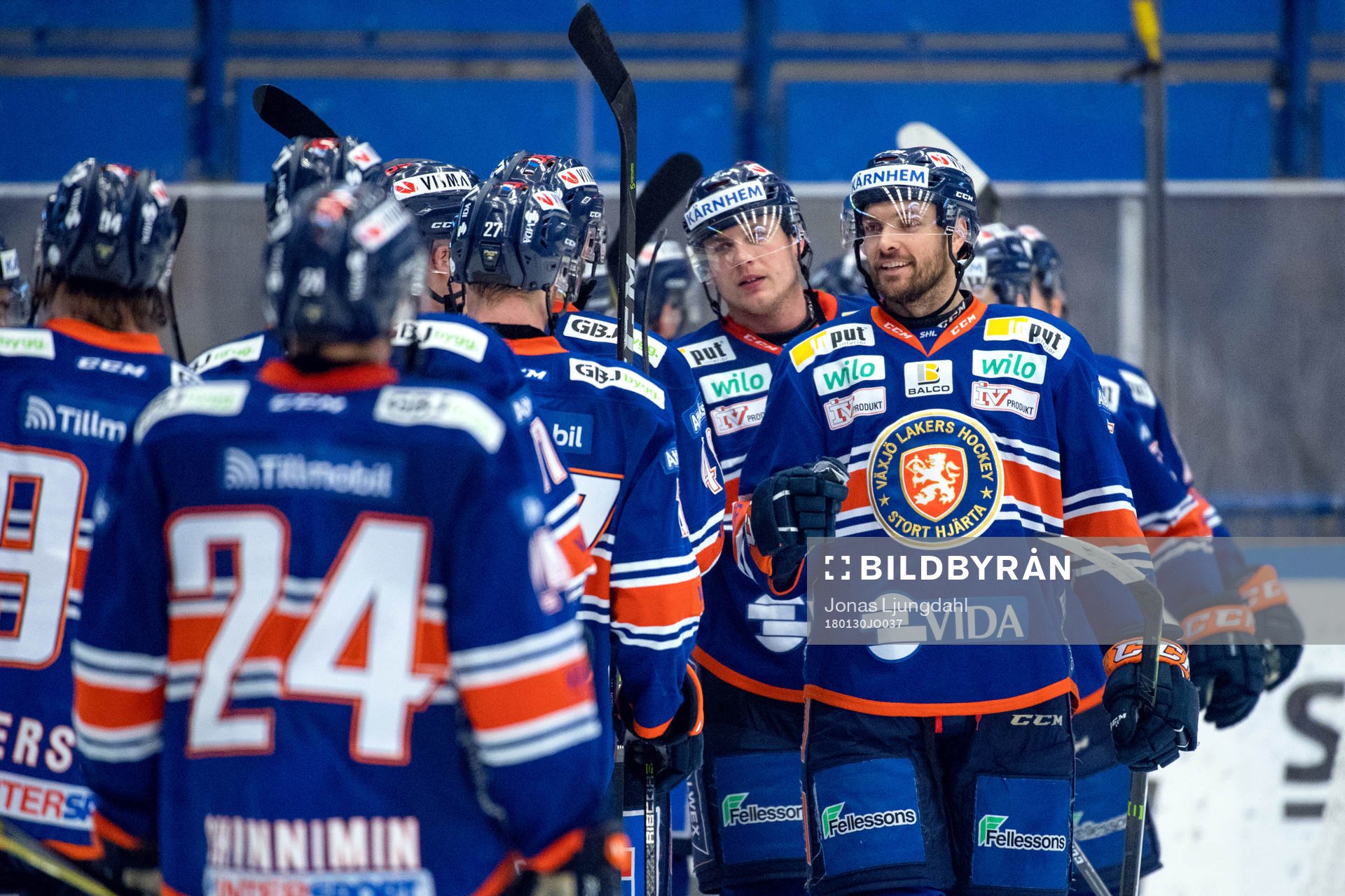 Växjös Noah Welch jublar med lagkamrater
