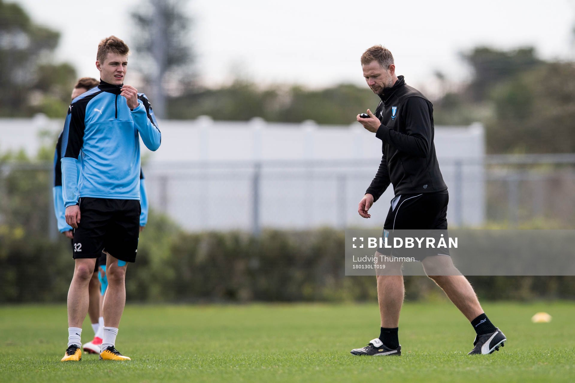 Malmö FFs Mattias Svanberg och tränare Magnus Pehrsson
