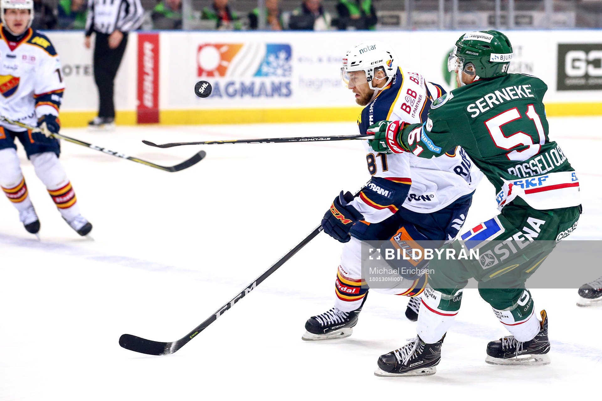 Djurgårdens Calle Ridderwall och Frölundas Mats Rosseli