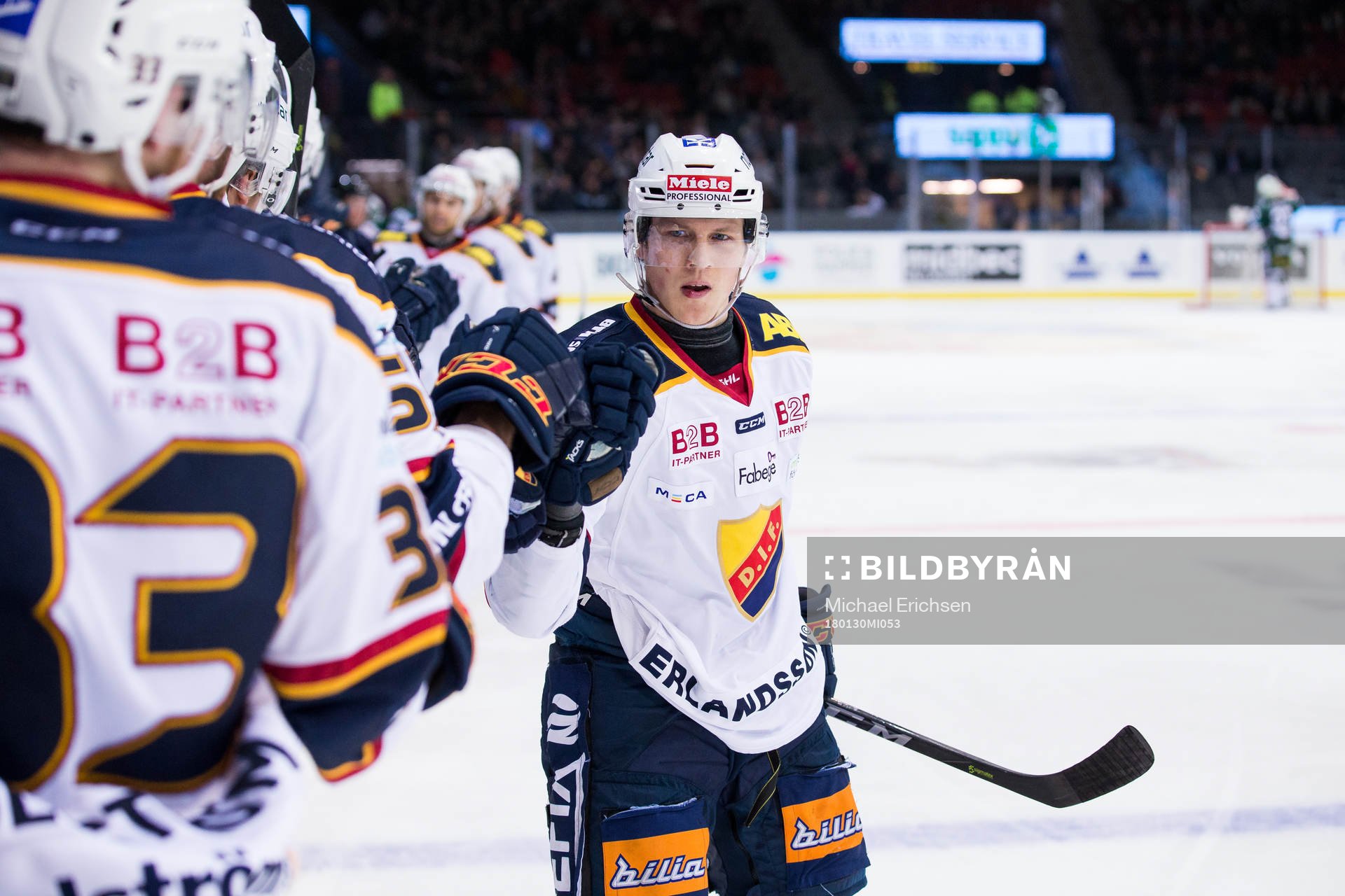 Djurgårdens Patrik Lundh jublar