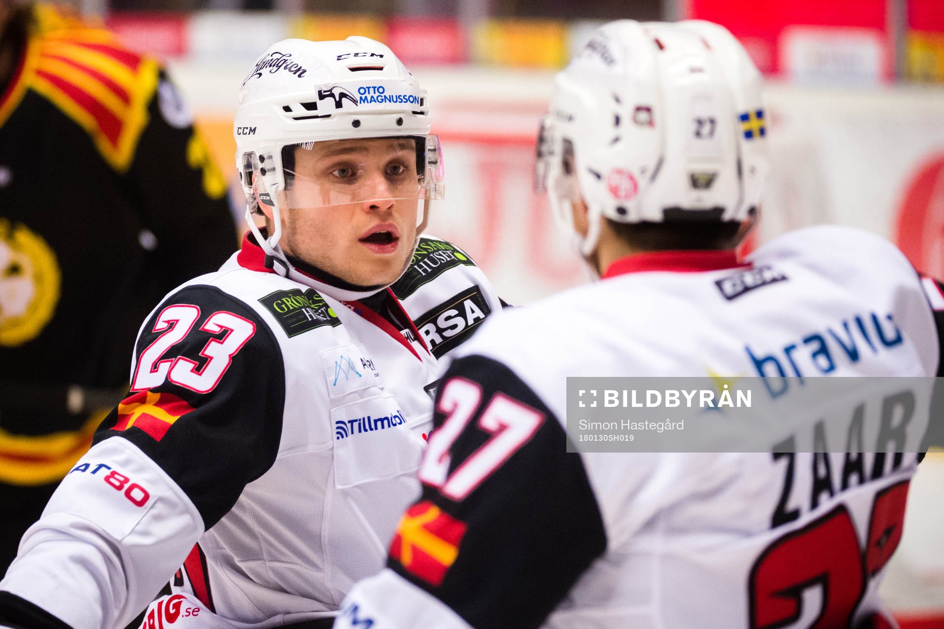 Malmö Redhawks Christoffer Forsberg och Daniel Zaar jublar